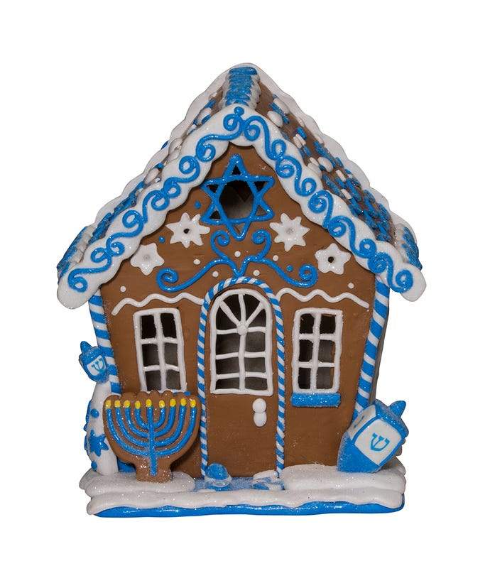 Gingerbread LED Hanukkah House Table Piece、mySite、topwebapps