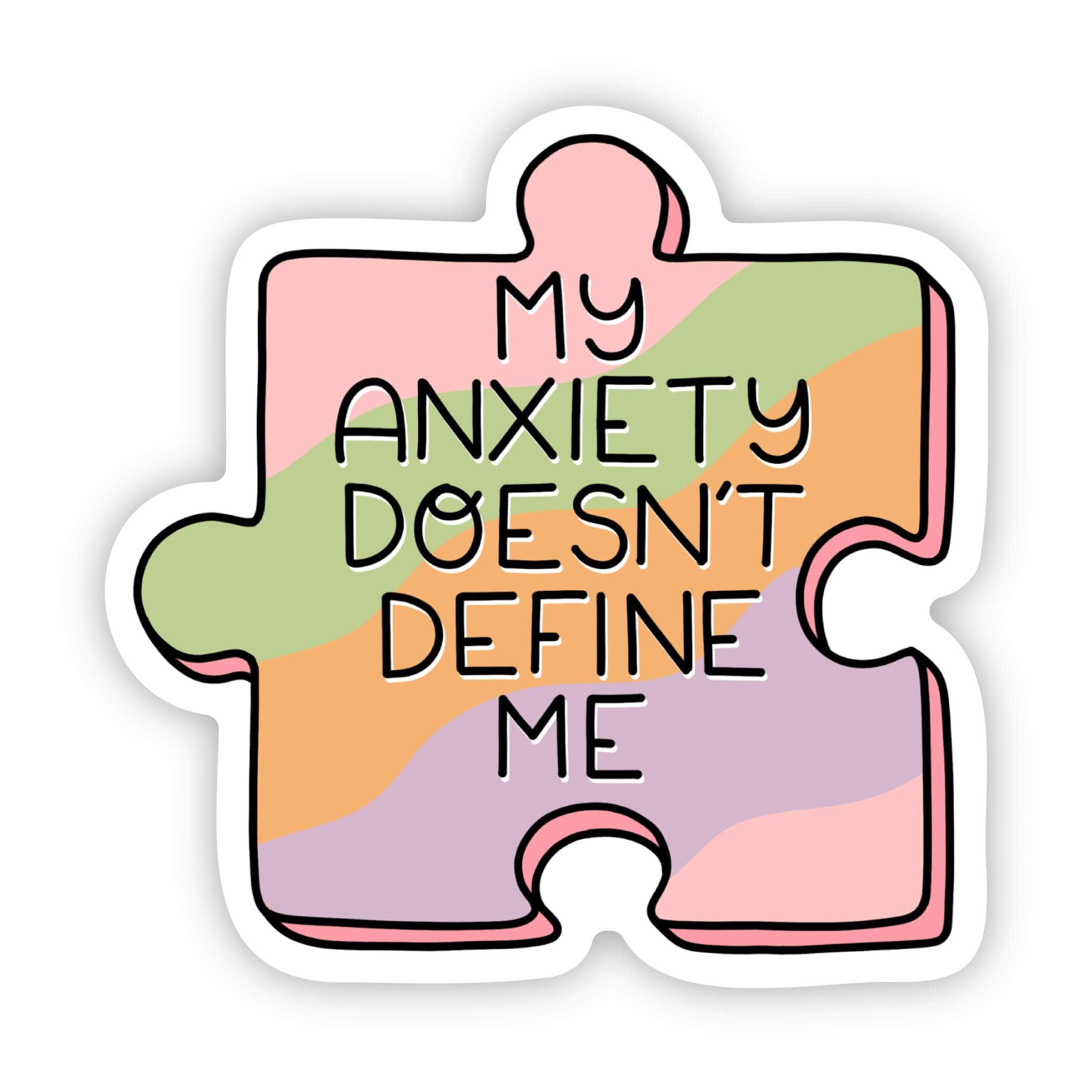  My anxiety doesn't define me puzzle sticker、mySite、elrpsem3k