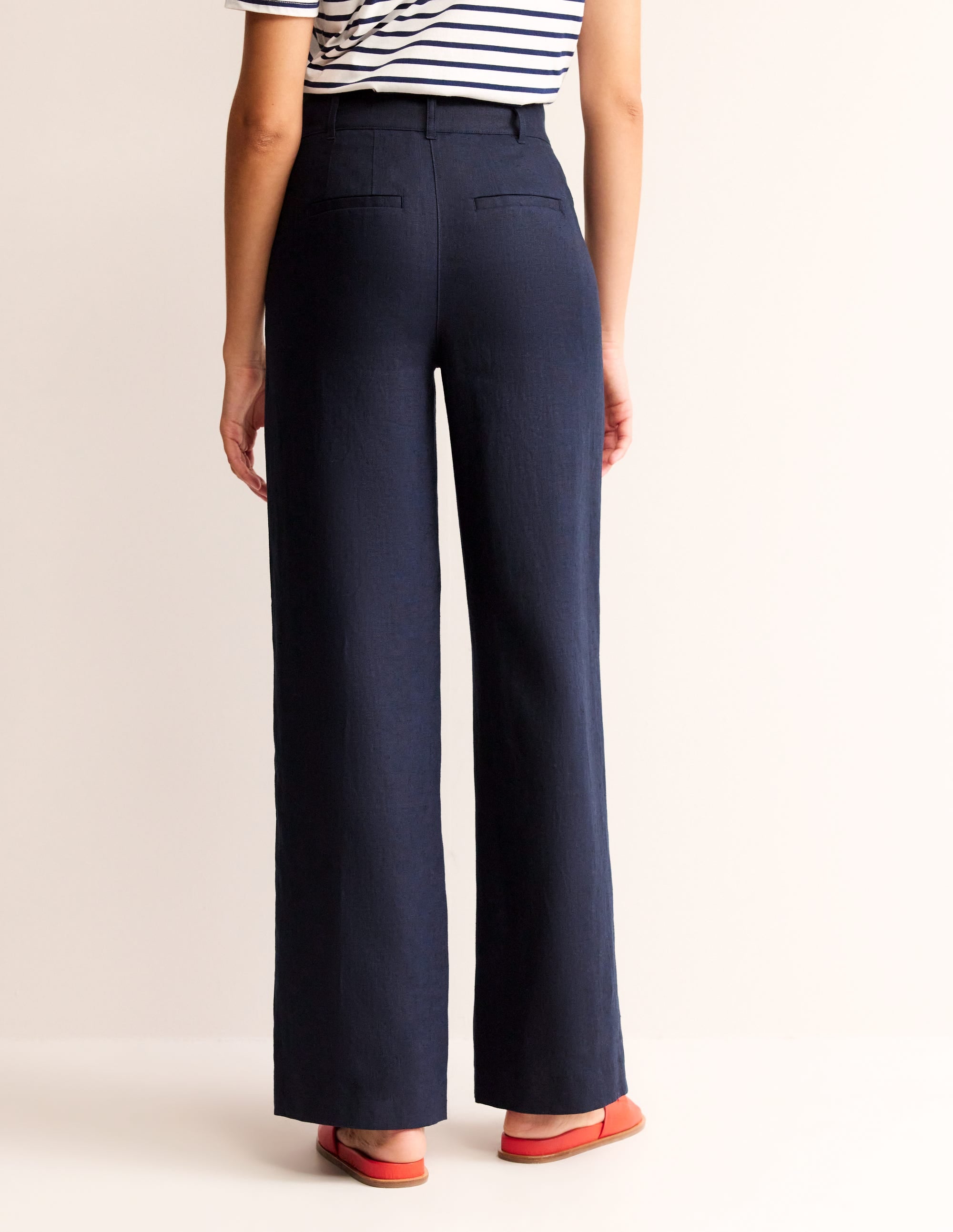  Westbourne Linen Trousers-Navy、mySite、ashleygrahame