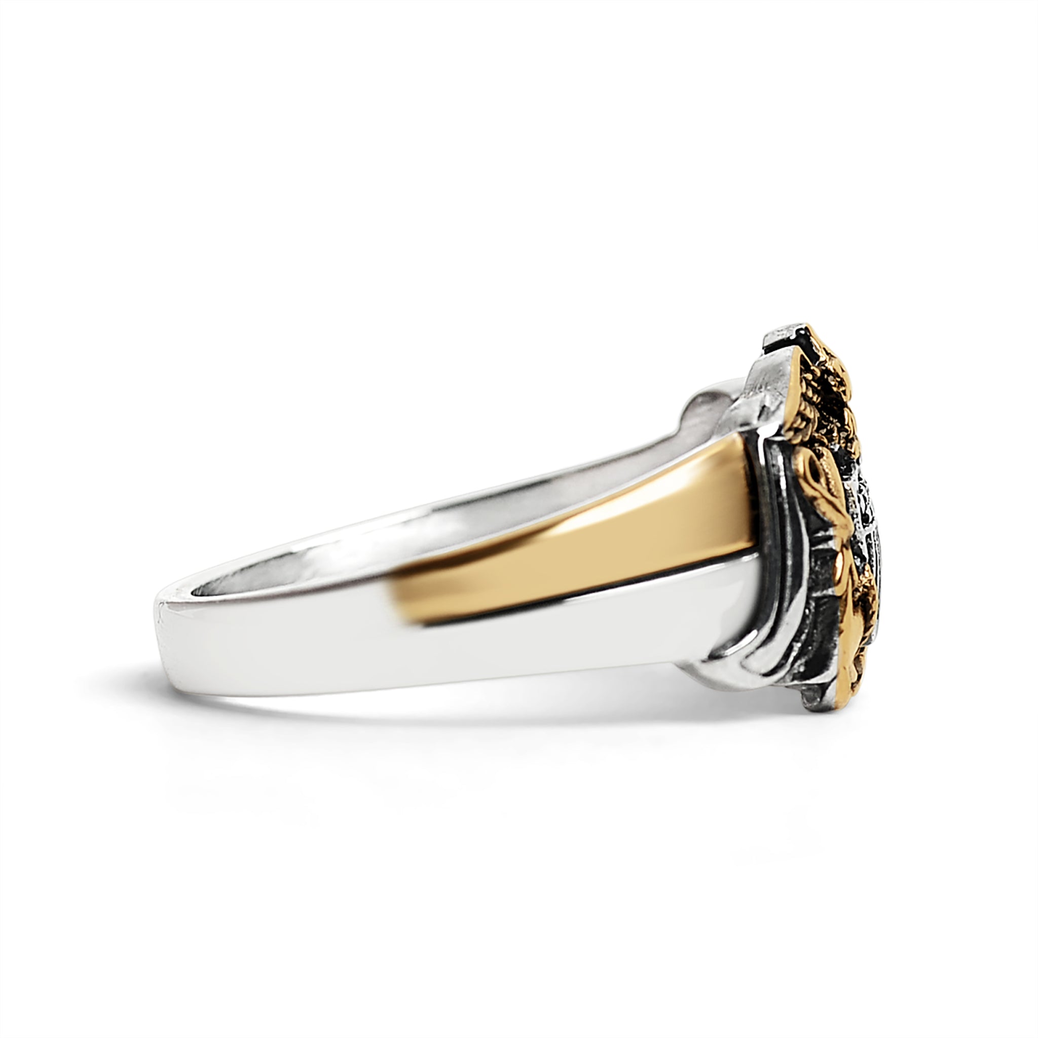18K Gold PVD Stainless Steel United States Navy Two Tone Women's Ring / MCR6013、mySite、dreamappss