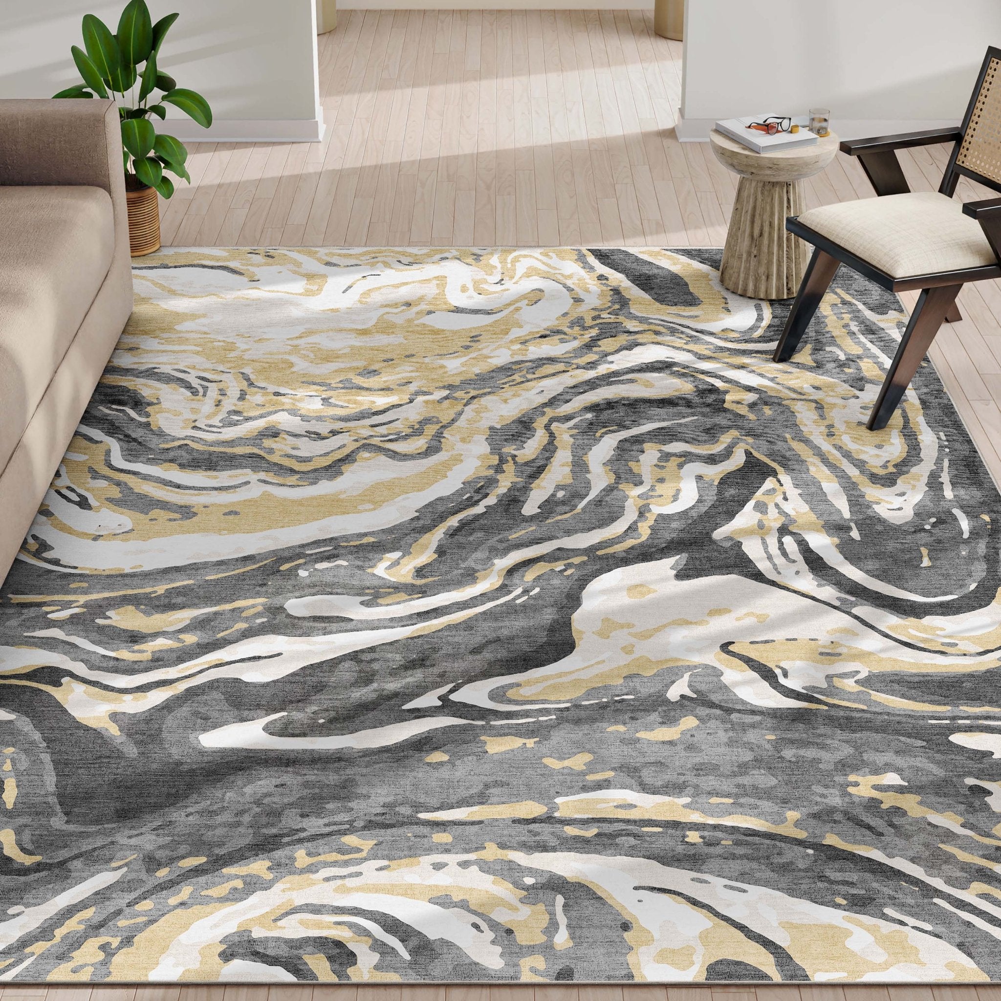 Dunes Abstract Marble Flatweave Rug、mySite、gigharbornorthrealestate