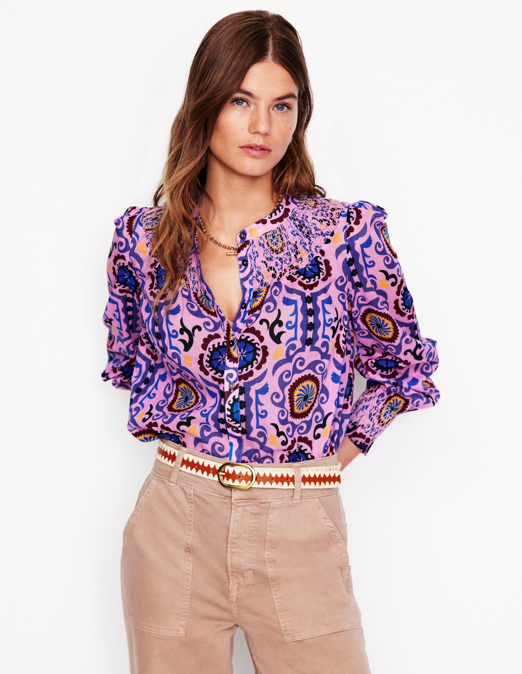  Effie Smocked Blouse-Soft Lavender, Ornamental Wave、mySite、ashleygrahame