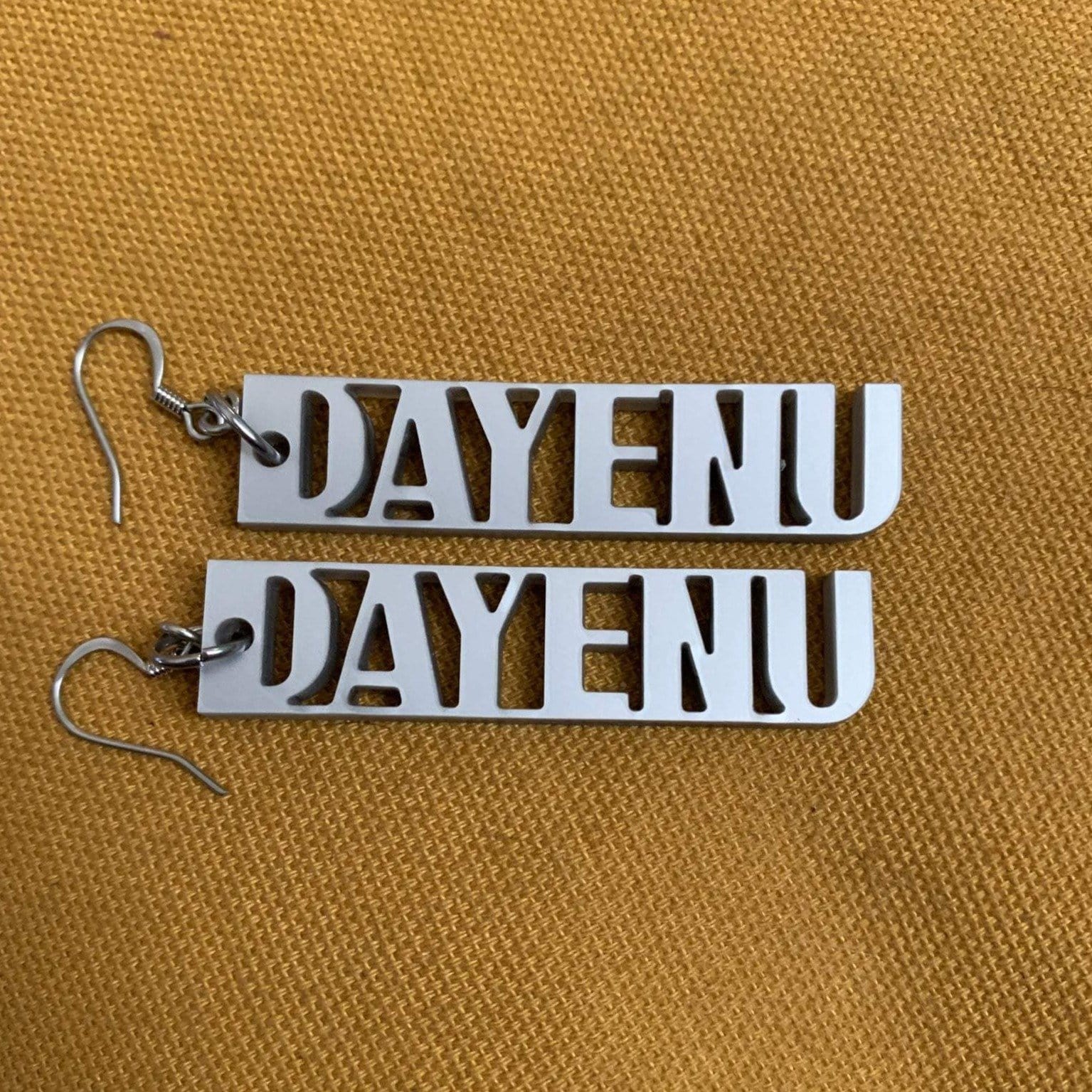 Dayenu Laser-cut Acrylic Dangle Earrings - Gold or Silver、mySite、topwebapps
