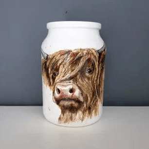 Highland Cow Glass Vase、mySite、g9winljtr