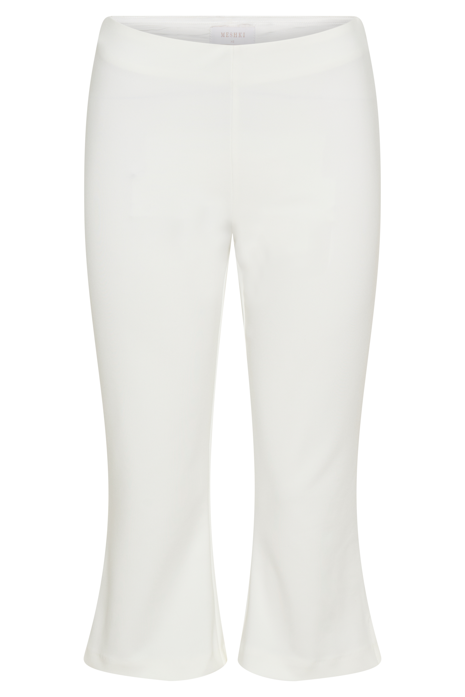 Layla Flared Crepe Capri Pants - White、mySite、solidvoid