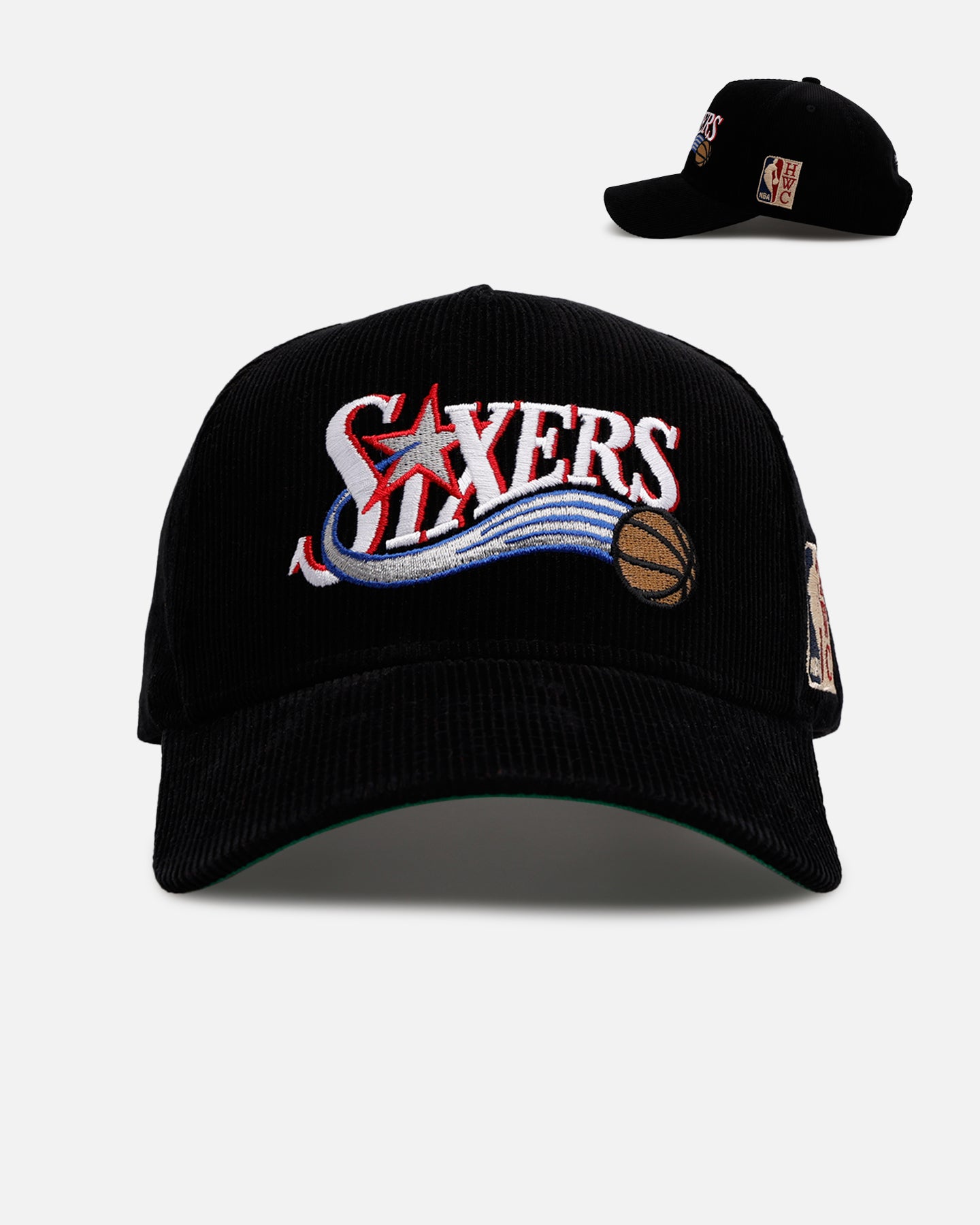 Mitchell & Ness Philadelphia 76ers 'Vintage Cord' Pro Pinch Corduroy Snapback Black、mySite、zt4zffjzw