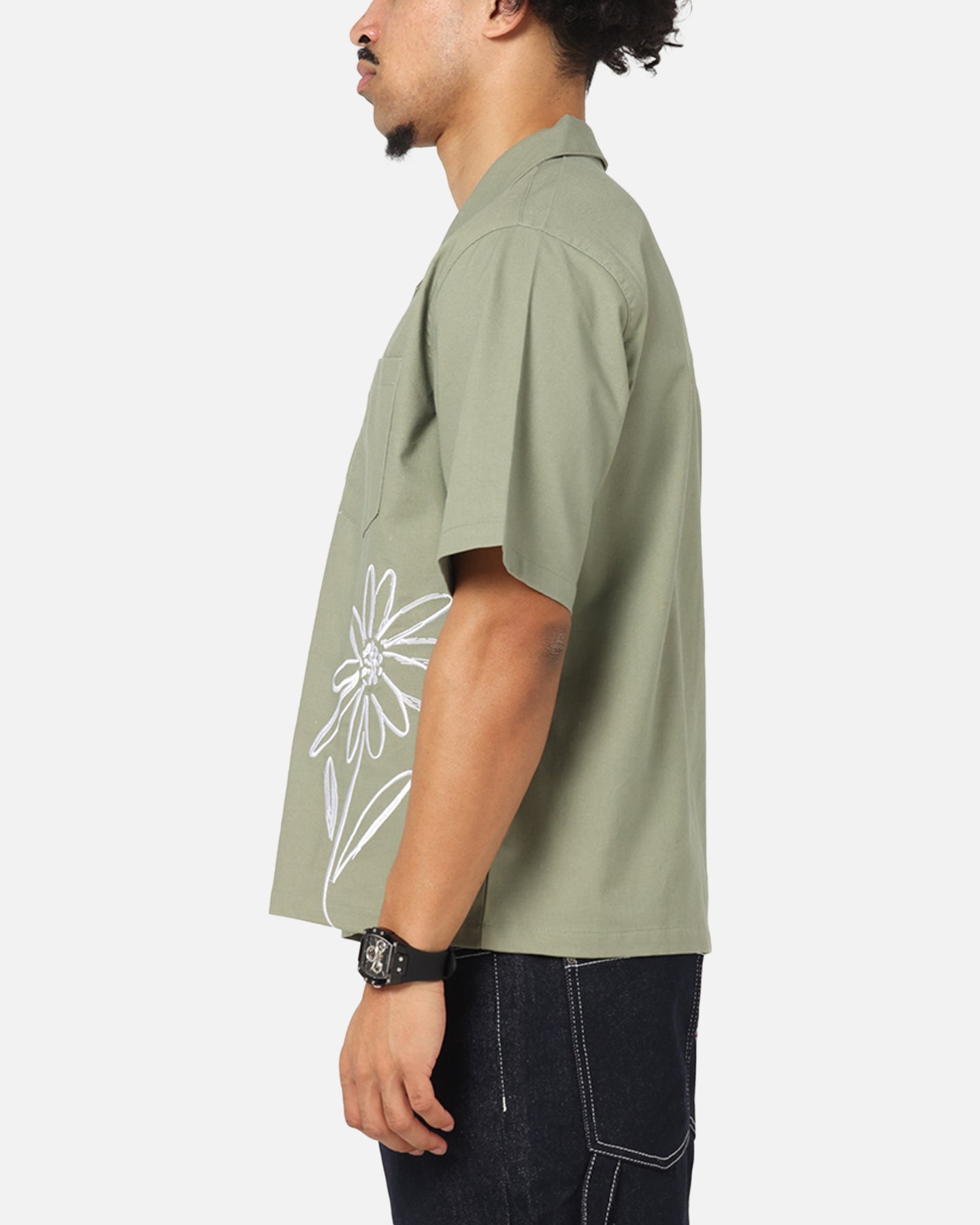 Carre Hand Picked Button Up Shirt Green、mySite、zt4zffjzw