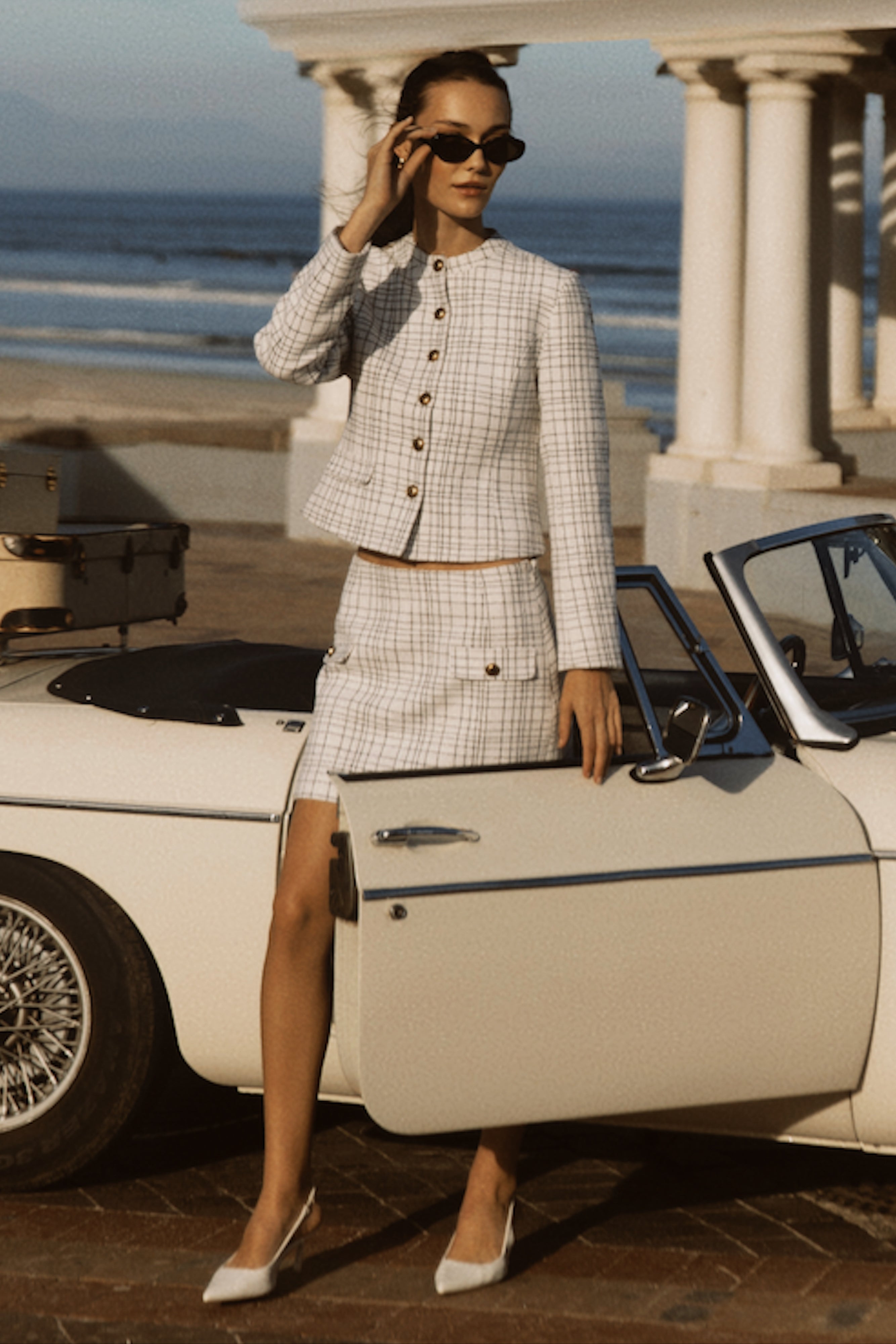 Priscilla Tweed Jacket - White、mySite、solidvoid