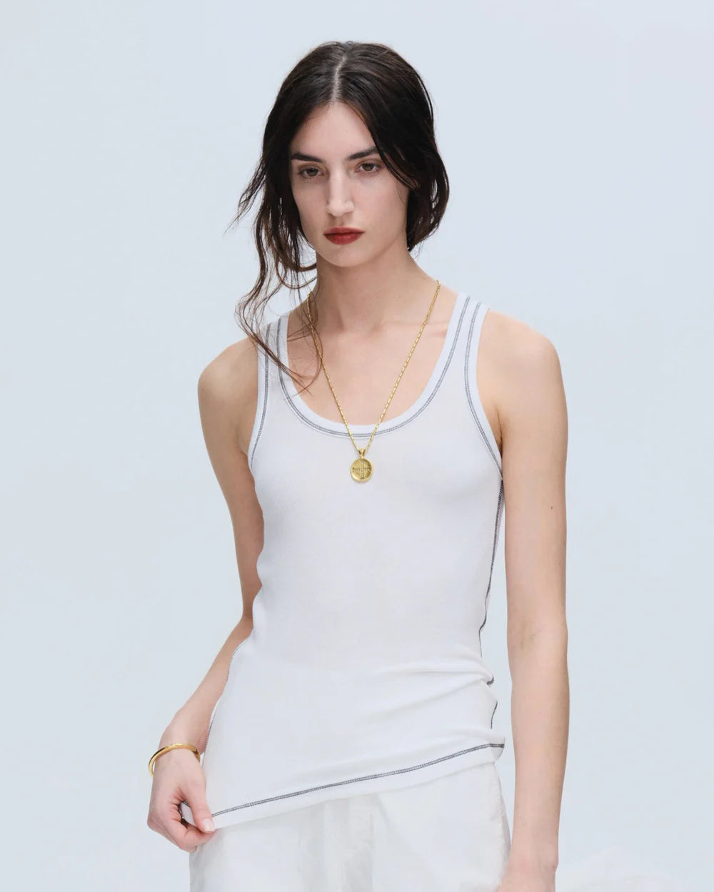 ATM Modal Rib Boy Tank, White、mySite、noshort