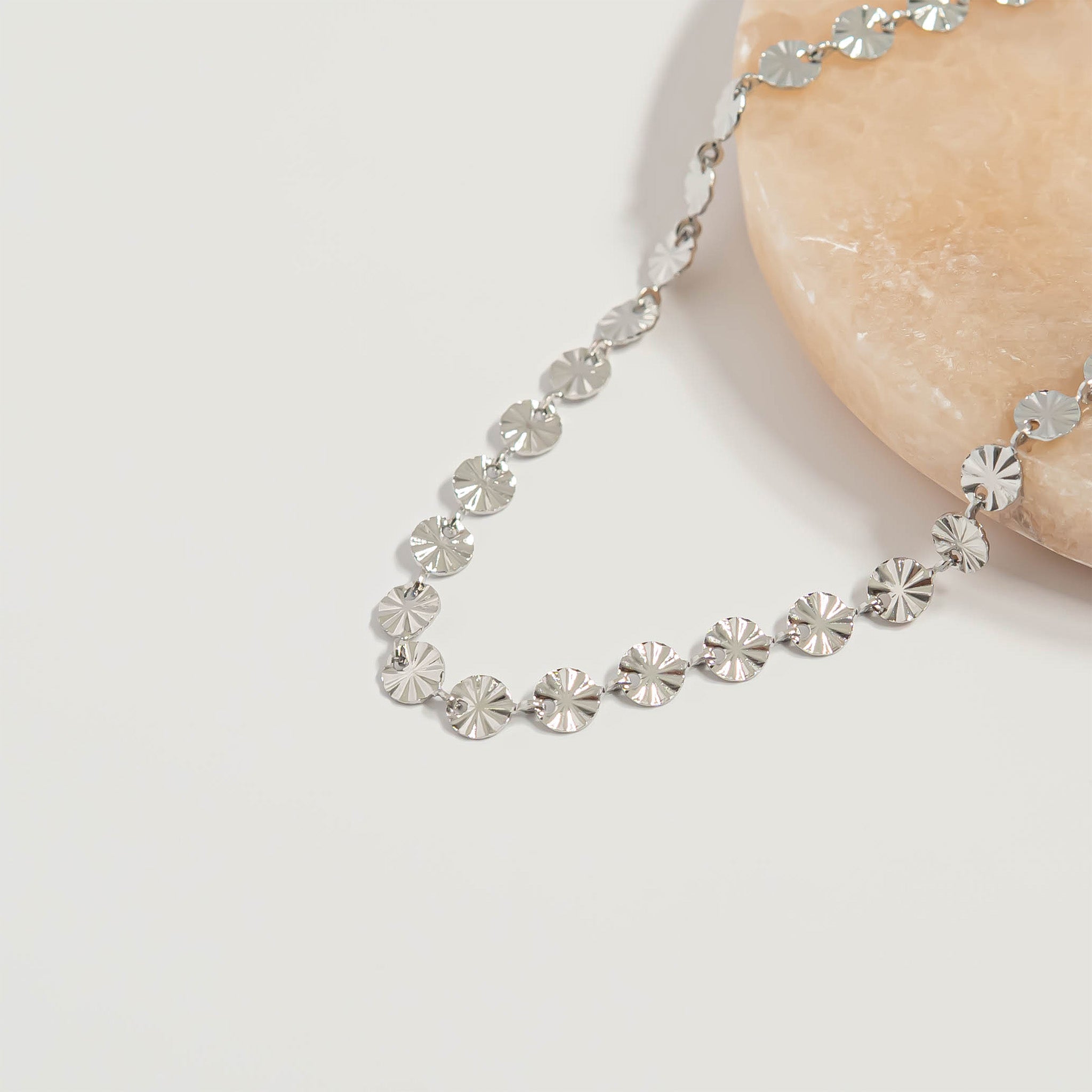 18K Gold PVD Stainless Steel Sunburst Chain Necklace / CHN0099、mySite、dreamappss