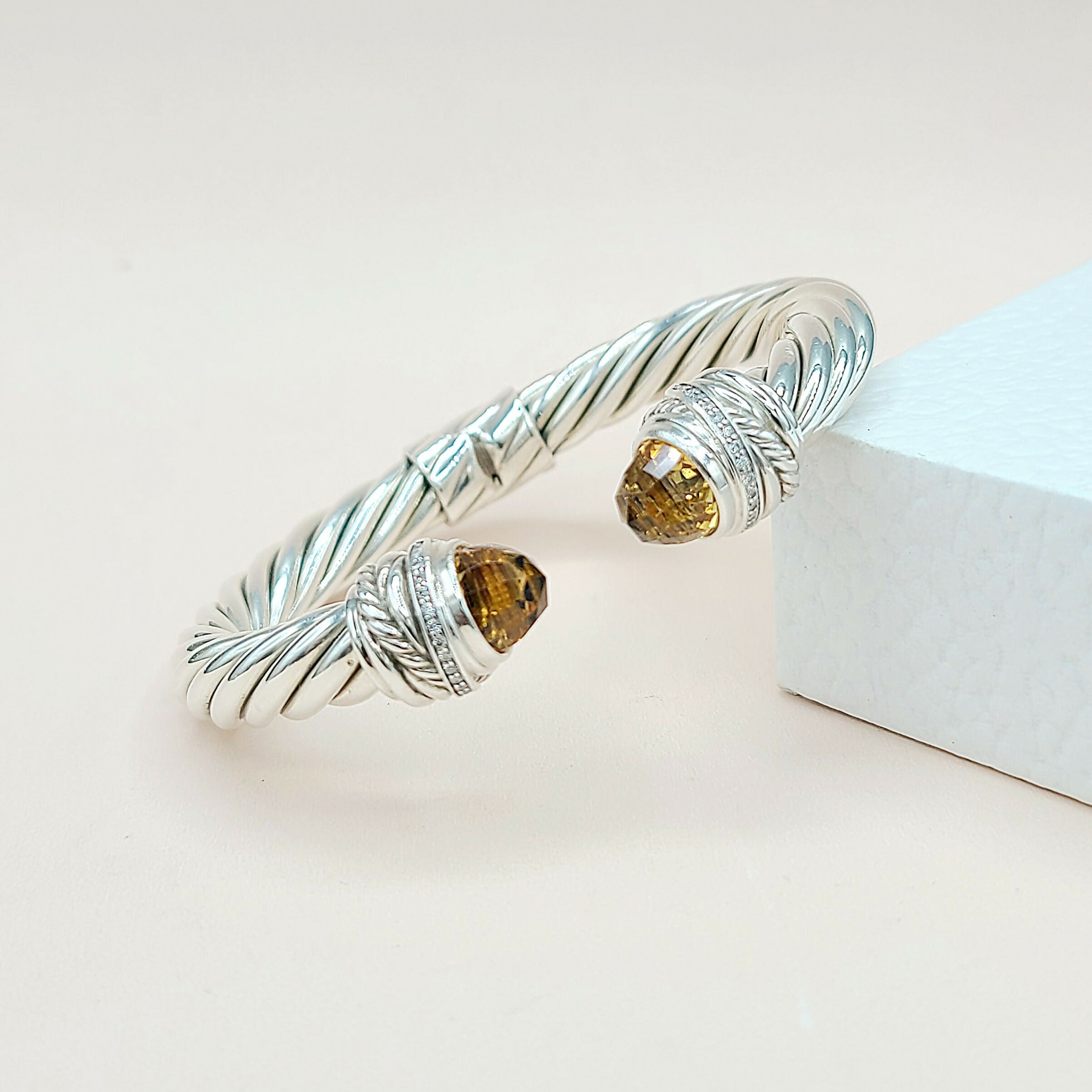 David Yurman Crossover Bracelet 8.5mm Citrine & Diamonds、mySite、hinf8tx79