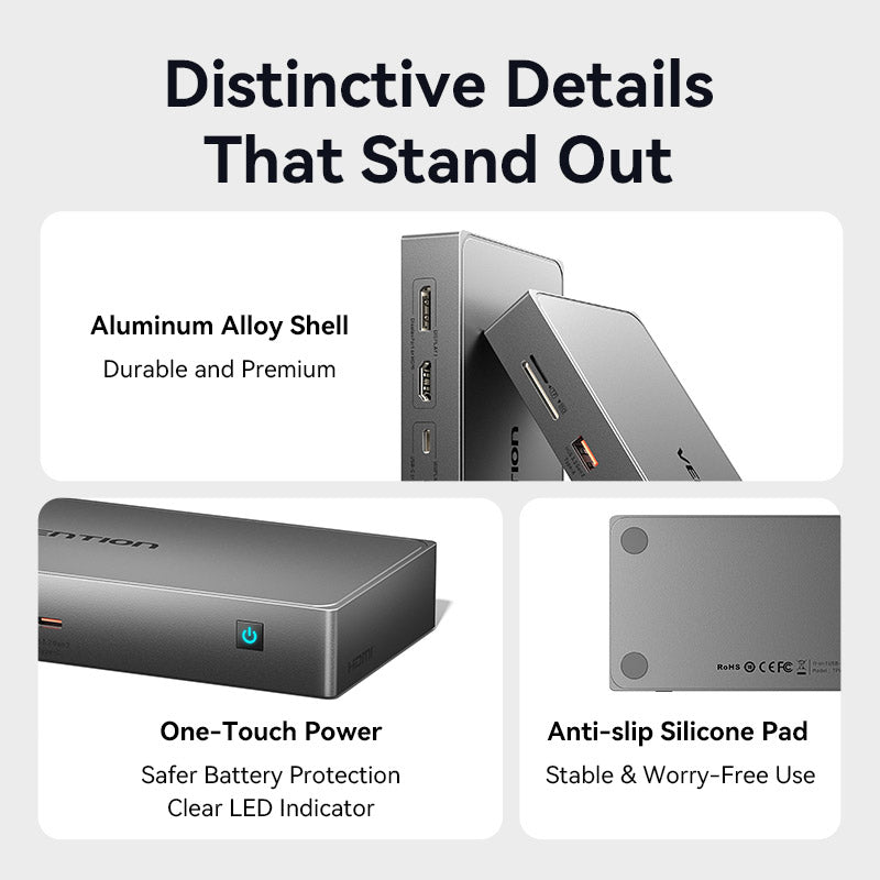 Vention 11-in-1 USB-C DisplayLink Docking Station、mySite、fannypackpong