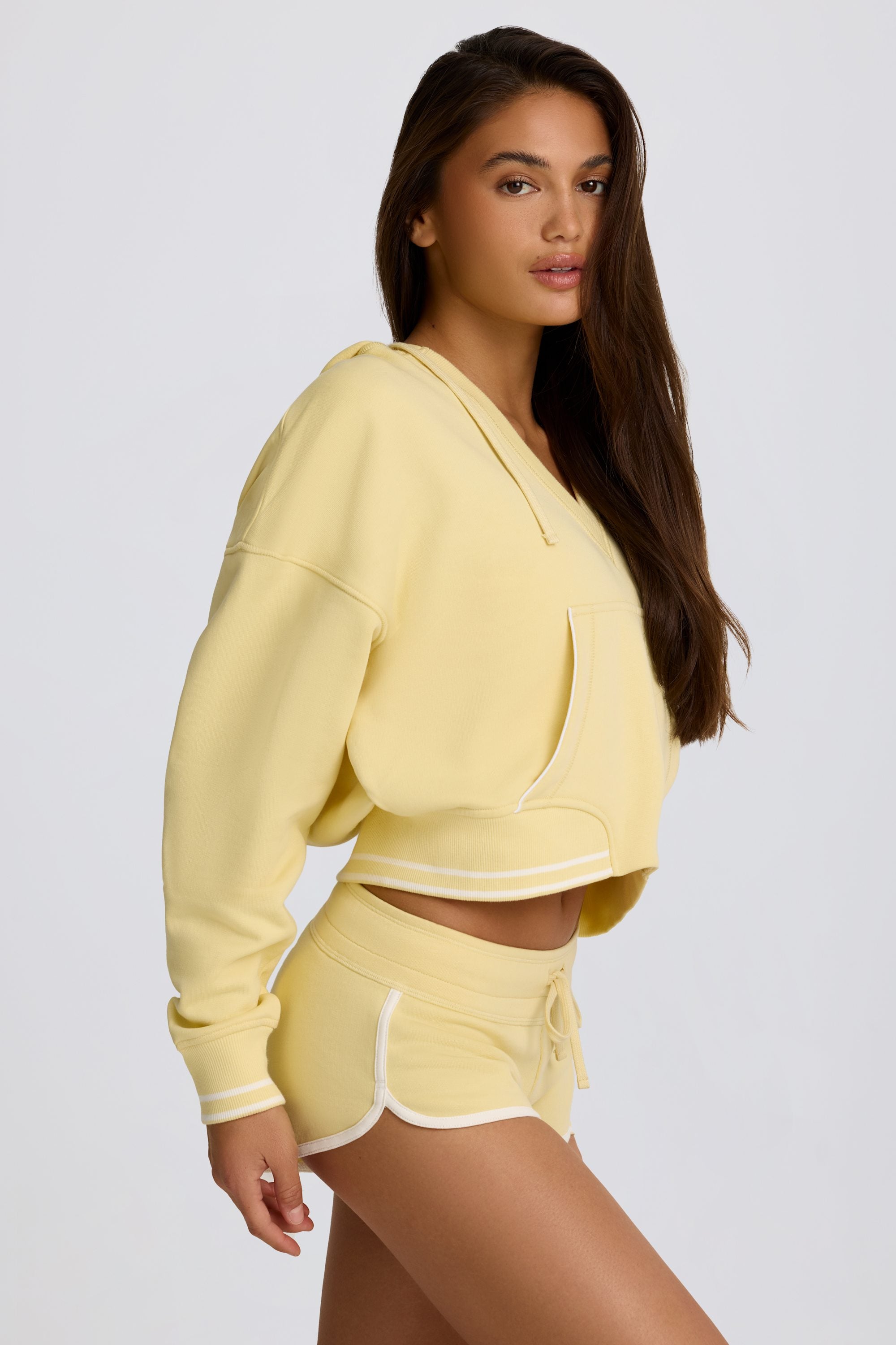 V-Neck Hoodie in Lemon、mySite、sugarbowlscore