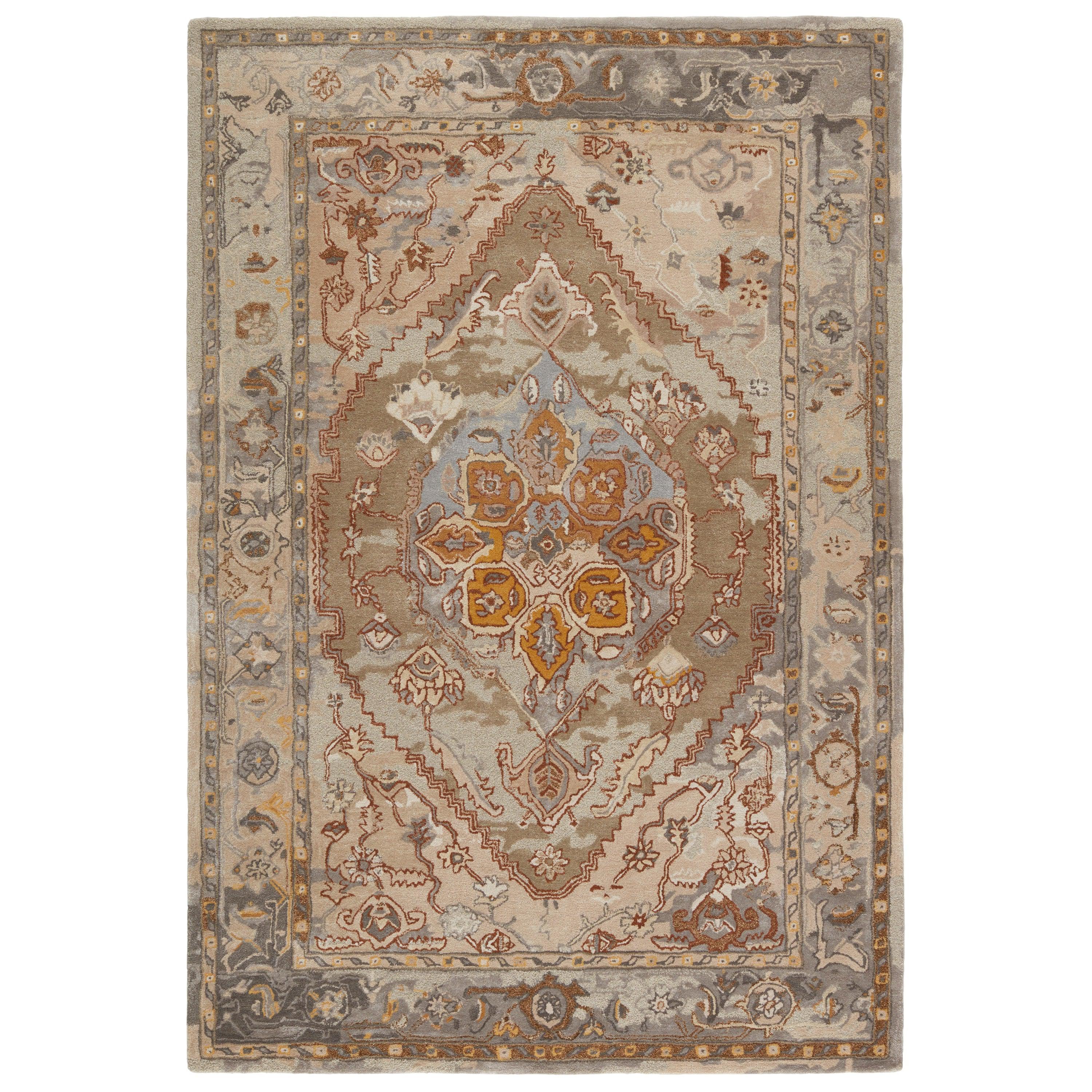 Raisa Handmade Medallion Taupe Gold Area Rug、mySite、gigharbornorthrealestate