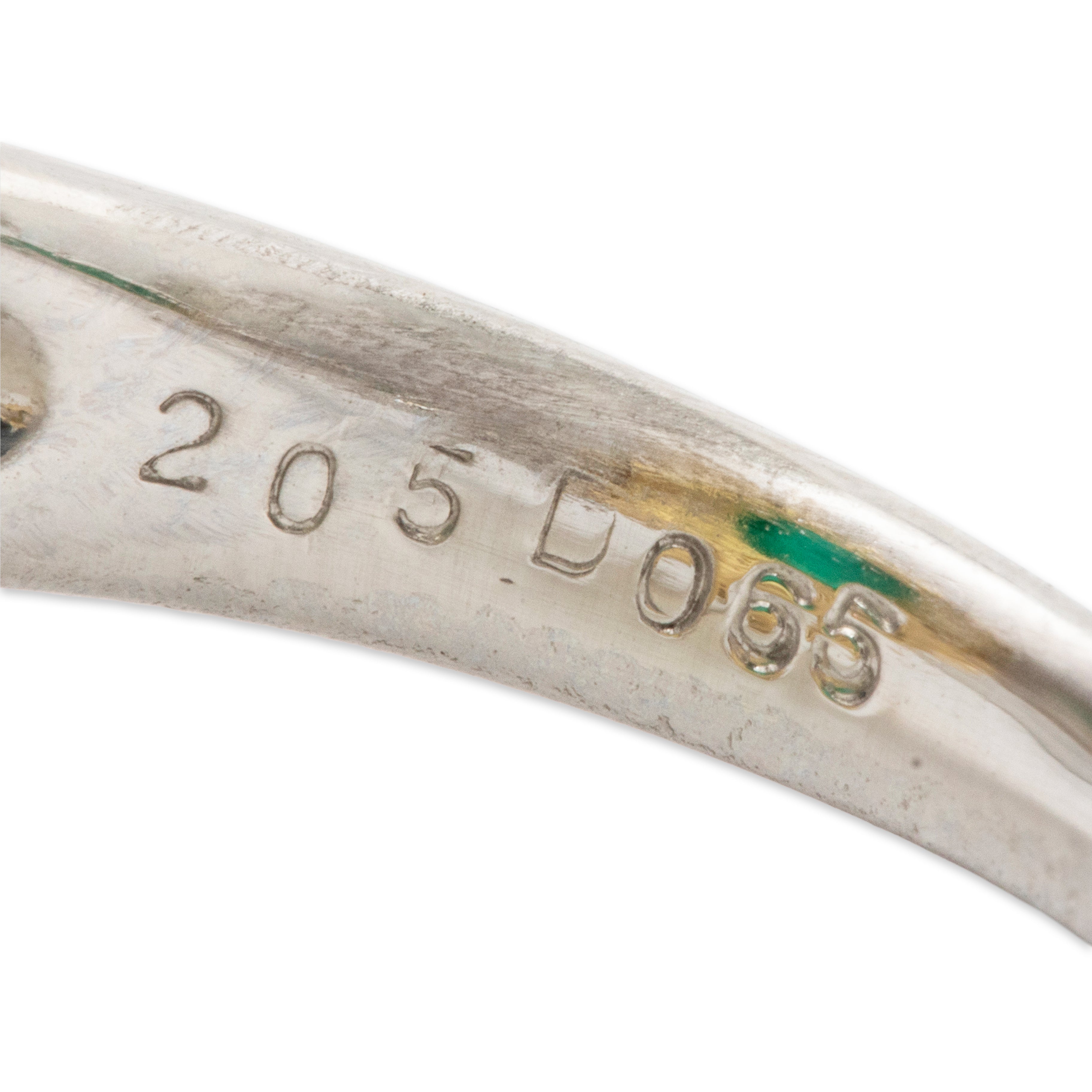 Vintage Platinum & 18k Yellow Gold 2.05ct Cabochon Emerald Diamond Ring、mySite、hinf8tx79