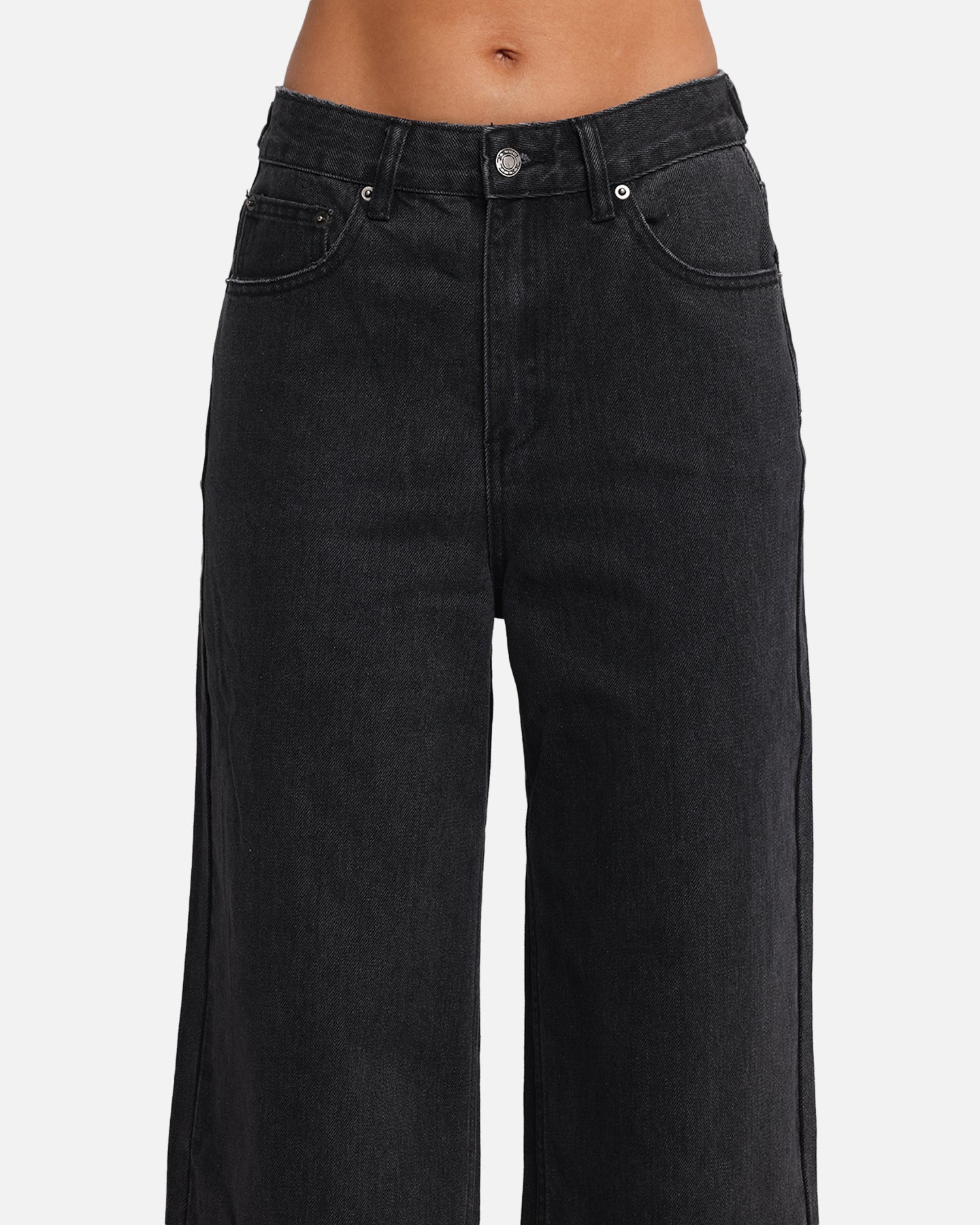 XXIII Women's Wide Leg Jeans Washed Black、mySite、zt4zffjzw