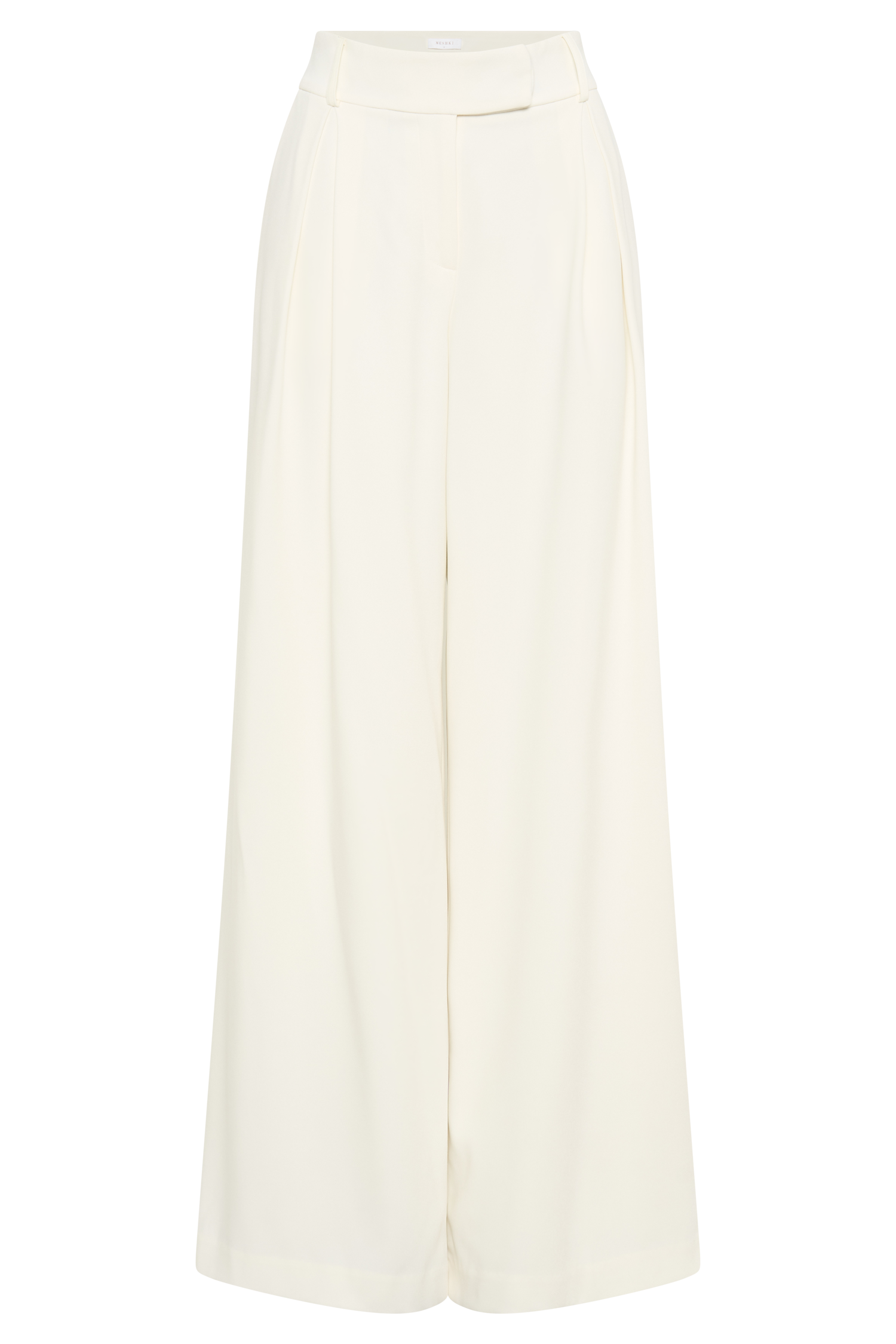 Jacqueline Pleated Wide Leg Pants - Ivory、mySite、solidvoid