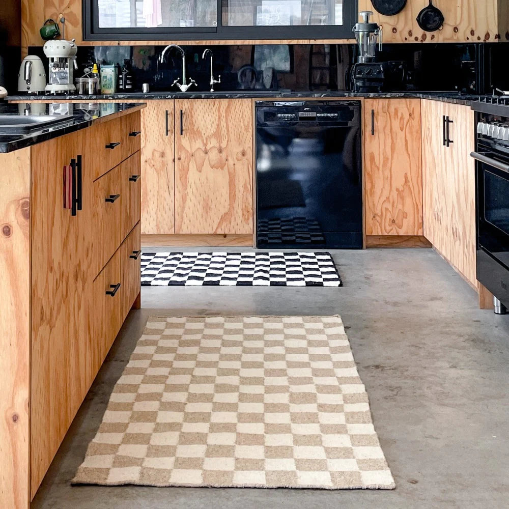 Checkered Natural Cream Area Rug、mySite、gigharbornorthrealestate