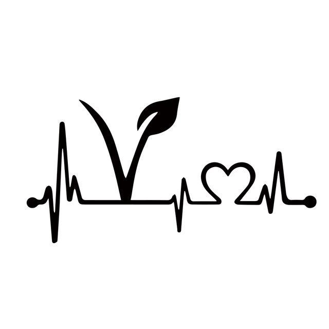 Vegan Lifeline Vinyl Car Bumper Stickers or Decal in Various Colors--Spread the message of compassion!、mySite、g9winljtr