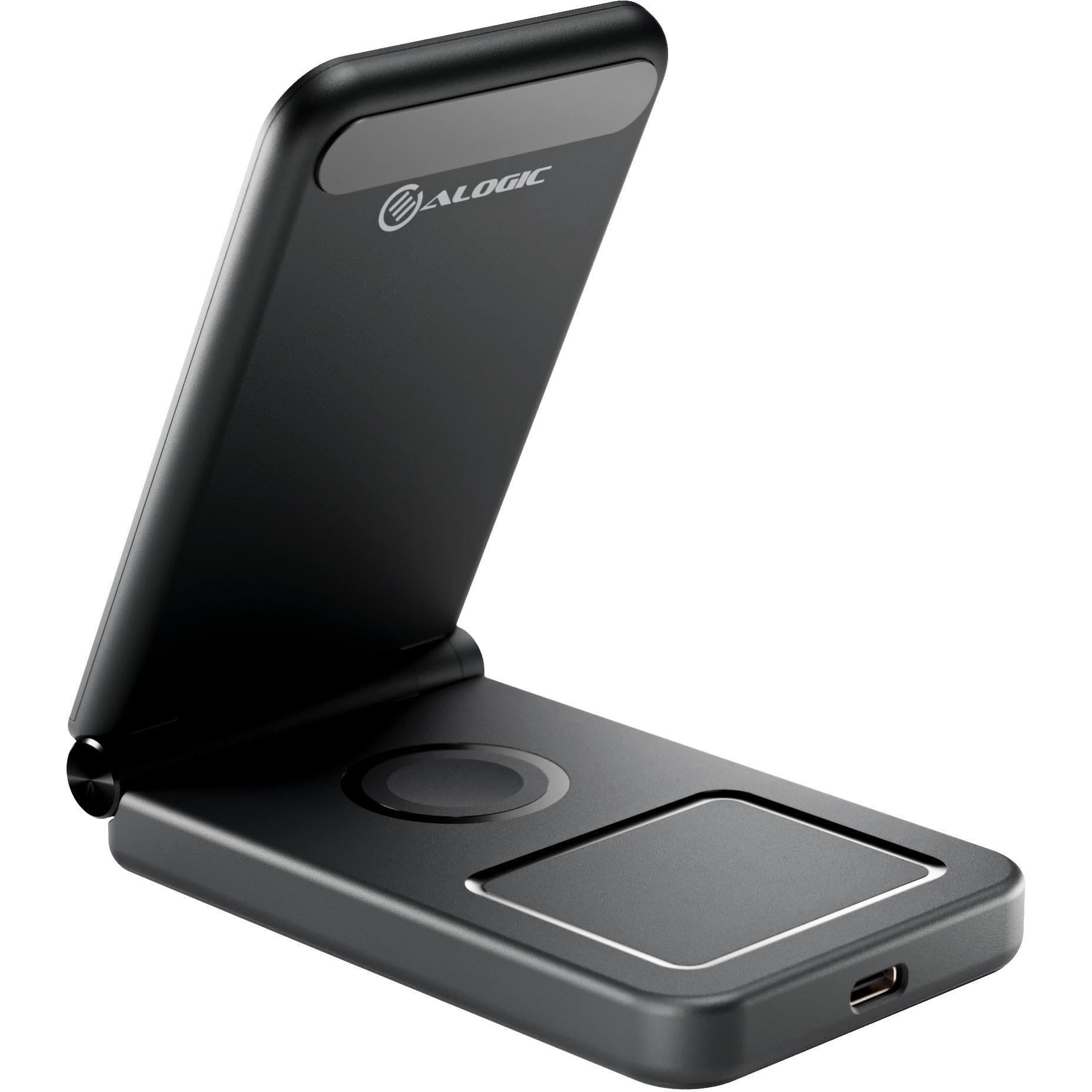 ALOGIC Yoga 3-in-1 Wireless Charging Stand with 30W Charger (Black)、mySite、camillekostekn
