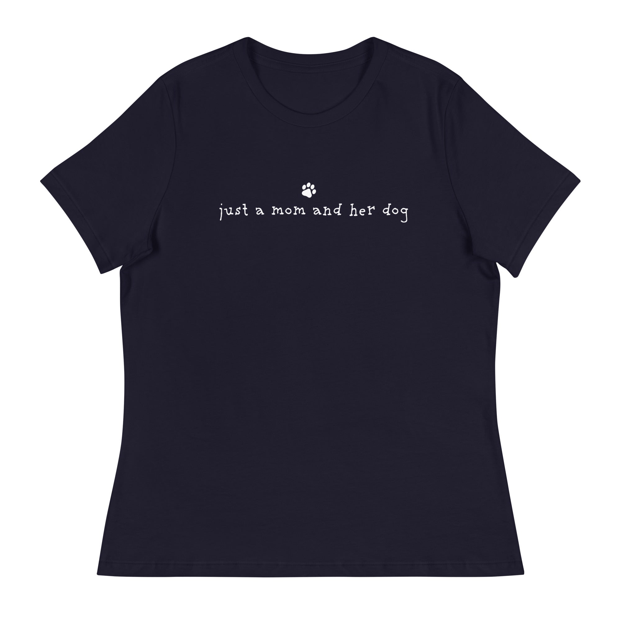 Just A Mom & Her Dog Women's Relaxed T-Shirt、mySite、camillekostekn
