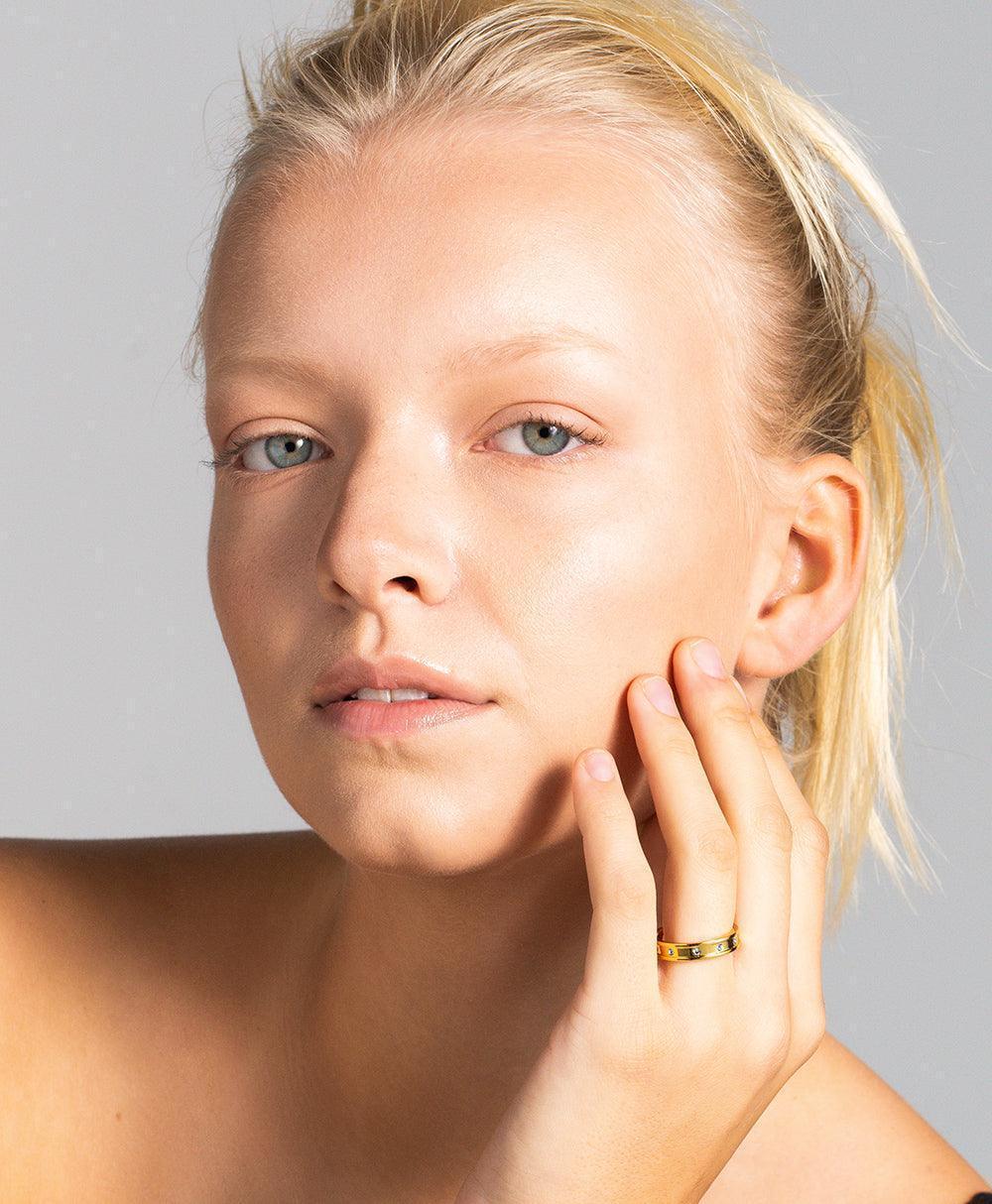 Eevi Ring Blue 18ct Gold Plated、mySite、botmansion