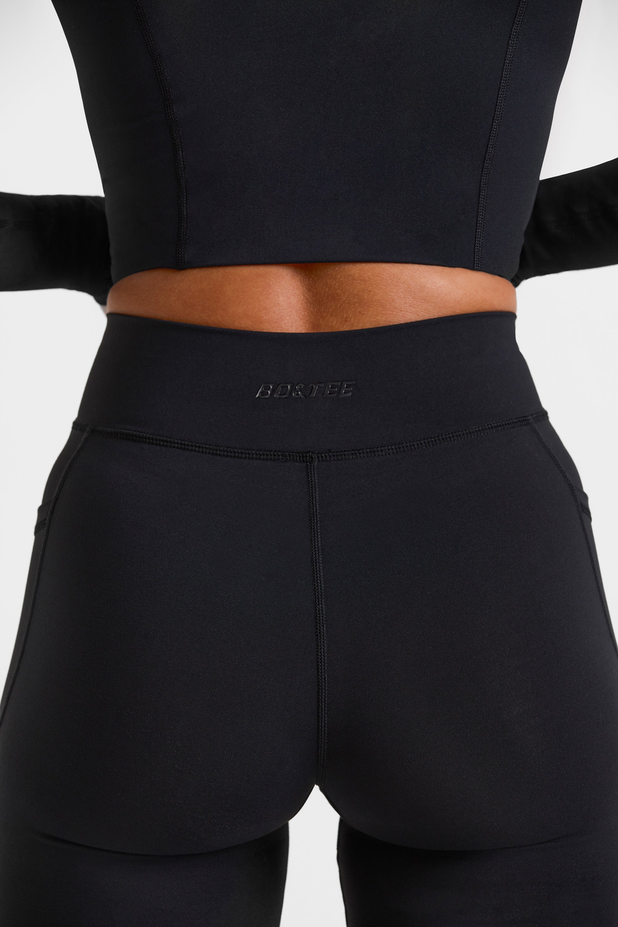 Full Length Leggings with Pockets in Black、mySite、solidvoid