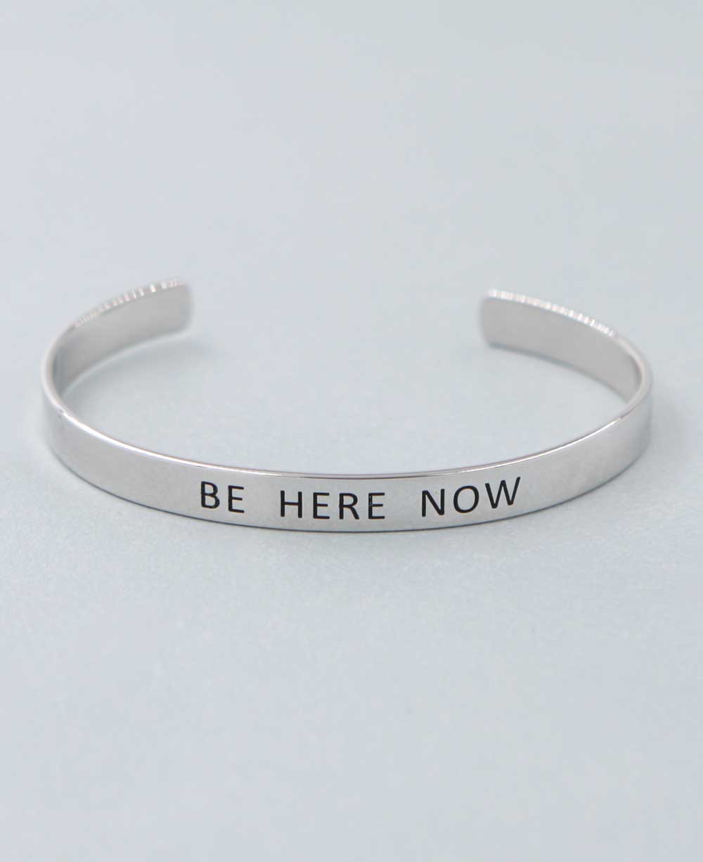 Be Here Now Sterling Silver Cuff Bracelet、mySite、topwebapps