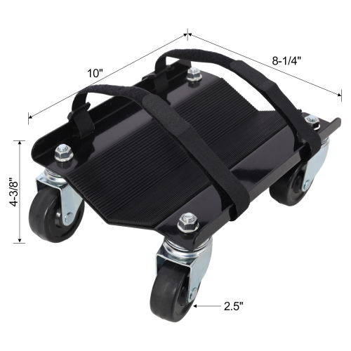 Snowmobile Dolly Heavy Duty V-Slide with 2.5"Swivel Casters and Rubber Pad Protecting Skis 1500Lbs Capacity,red color、、eastwooduniform