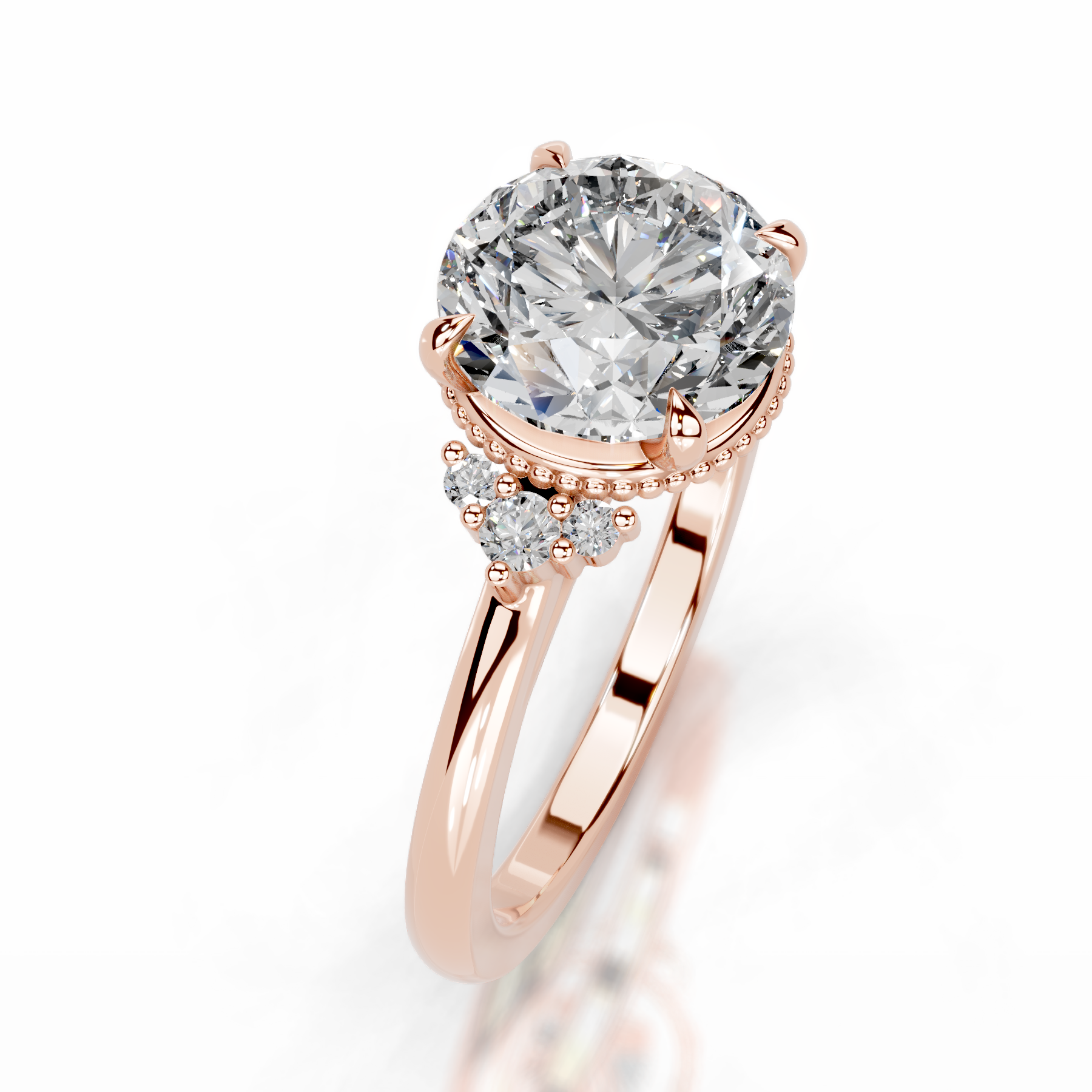 Natasha Diamond Engagement Ring (2.10 Carat) -14K Rose Gold、mySite、hinf8tx79