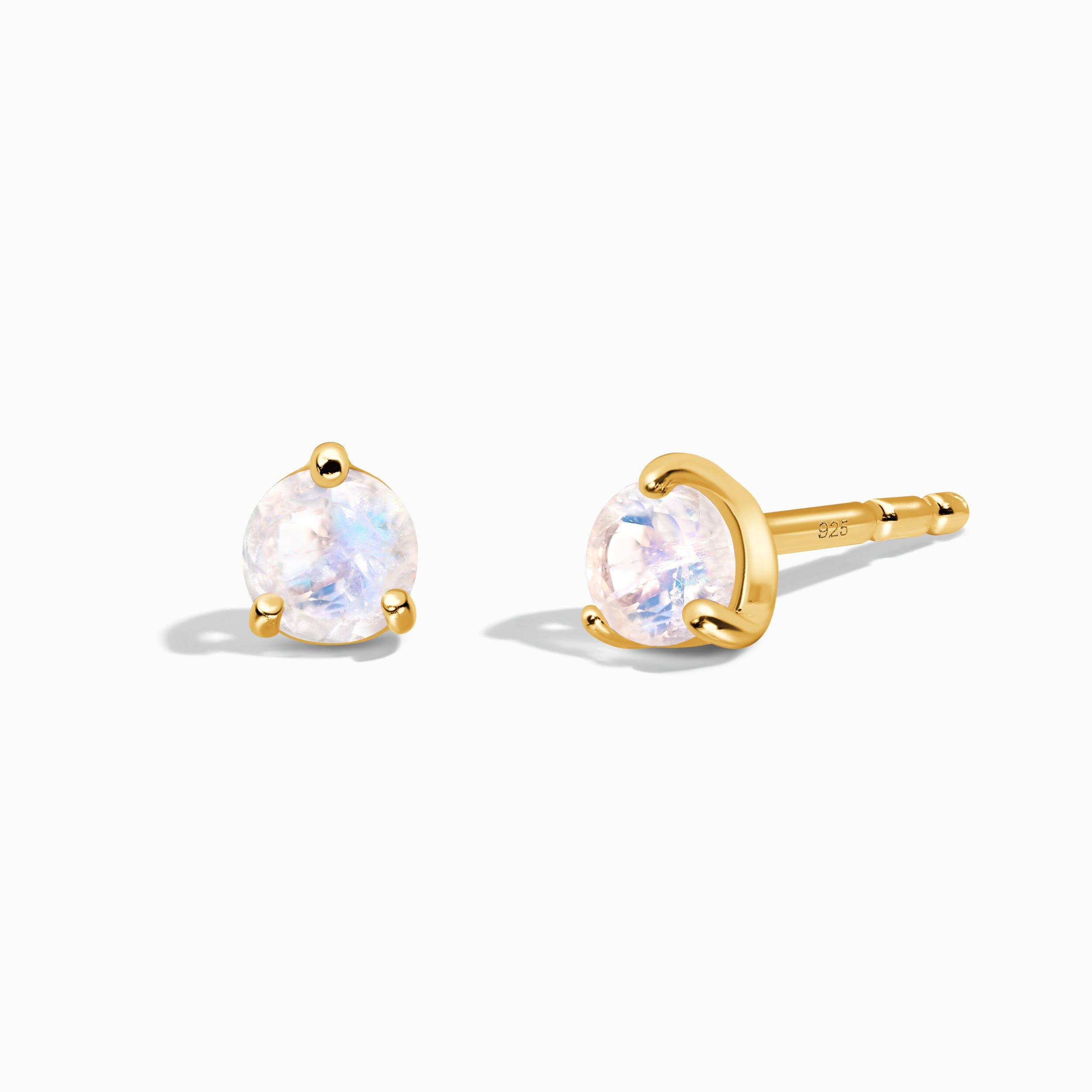 Moonstone Round Studs - June Birthstone、mySite、hinf8tx79