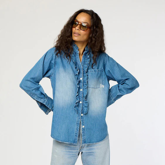 Kerri Rosenthal Molly Denim Shirt、mySite、noshort