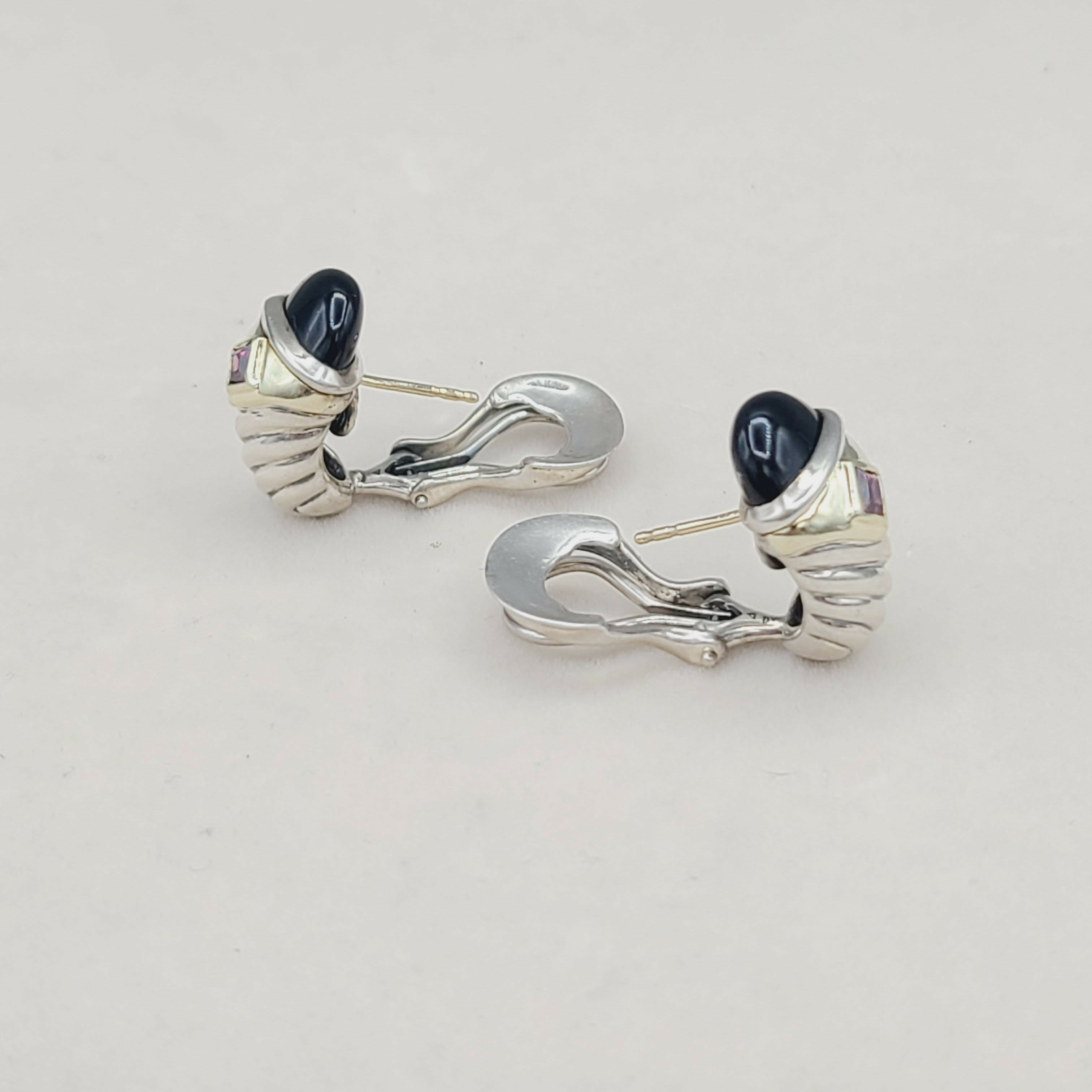 David Yurman Renaissance Earrings Onyx & Pink Tourmaline、mySite、hinf8tx79