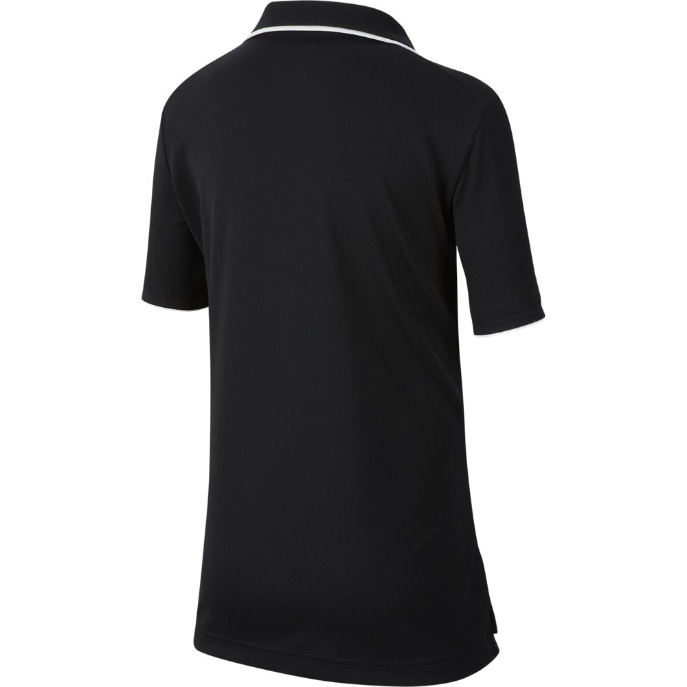 Nike Boys' Court Dri-FIT Team Polo (Black/White)