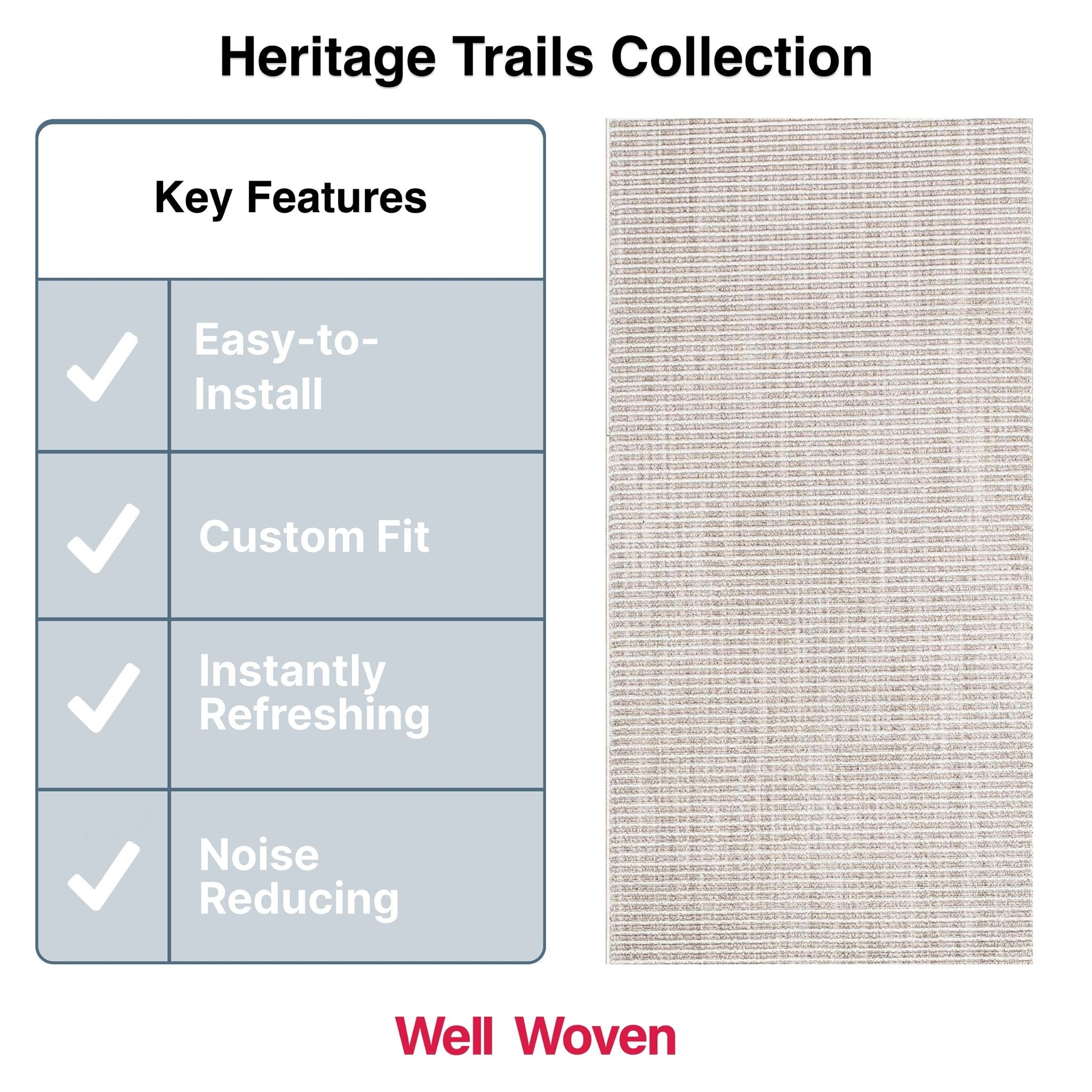 Custom Size Runner Berber Stripes Contemporary Striped Beige Choose Your Width x Choose Your Length Hallway Runner Rug、mySite、gigharbornorthrealestate