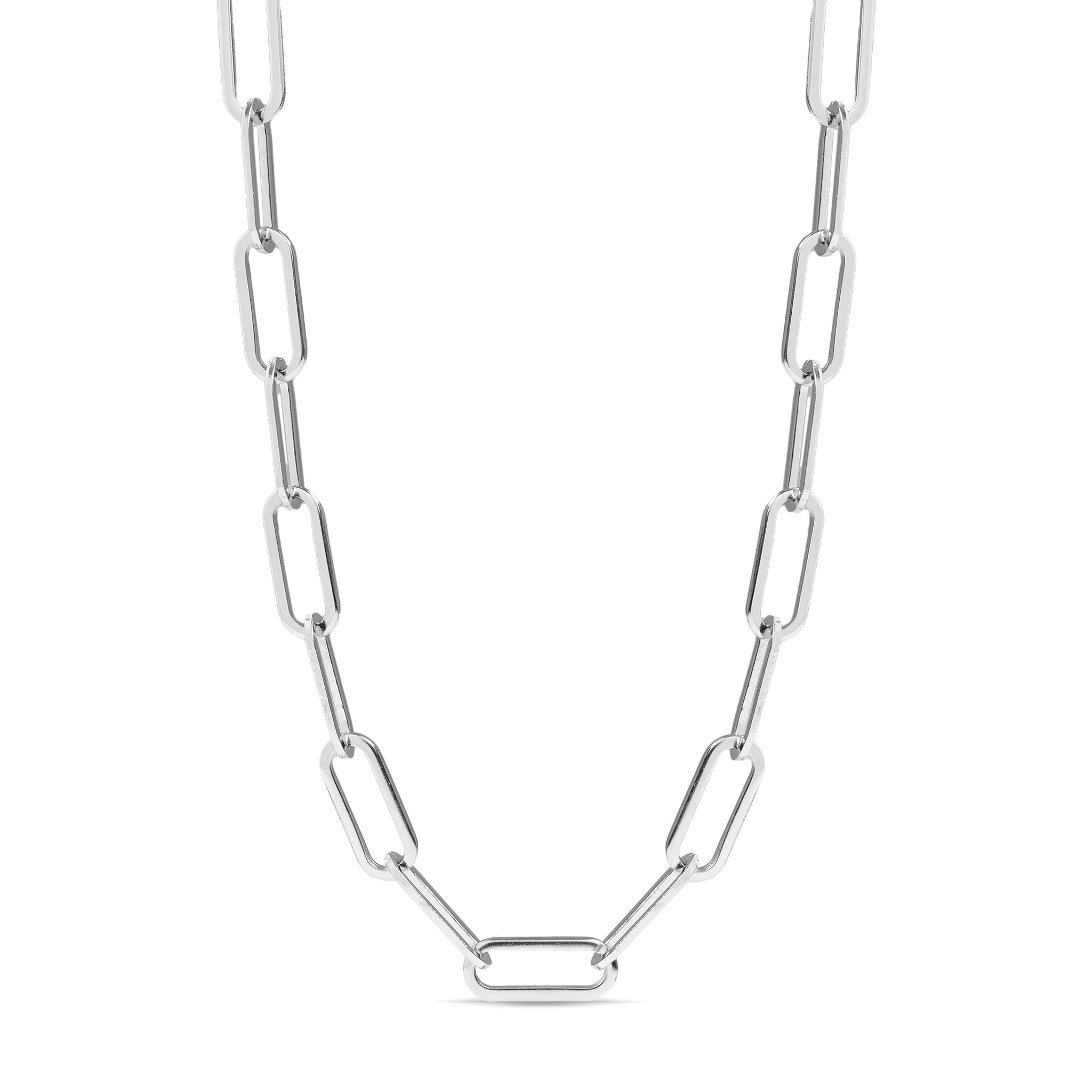 Stainless Steel Paperclip Chain Necklace / CHN9761、mySite、dreamappss
