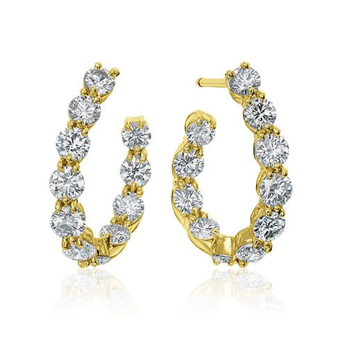 Gumuchian New Moon Diamond Hoop Earrings、mySite、hinf8tx79