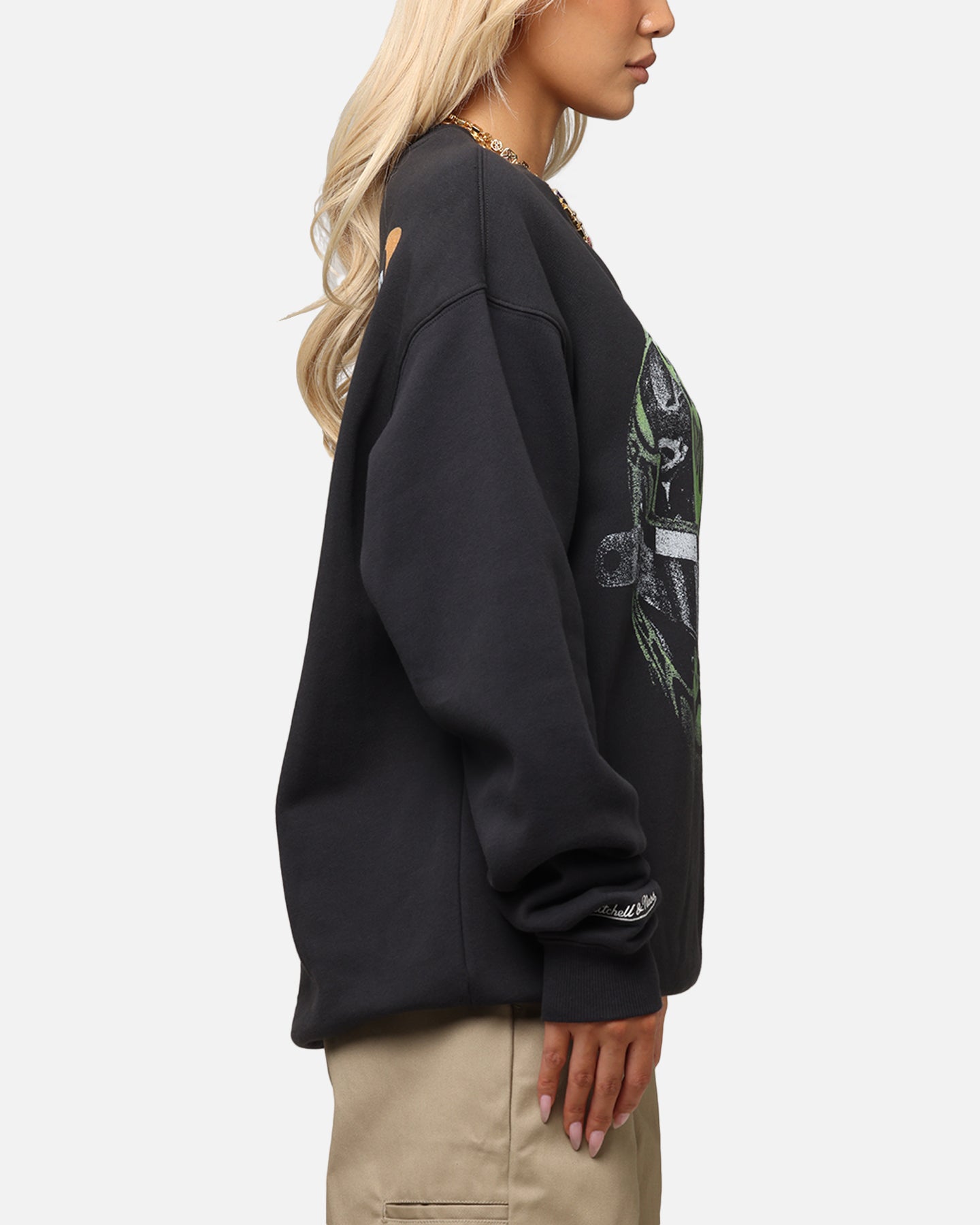 Mitchell & Ness X Mclaren Lando Norris Helmet Crewneck Faded Black、mySite、zt4zffjzw