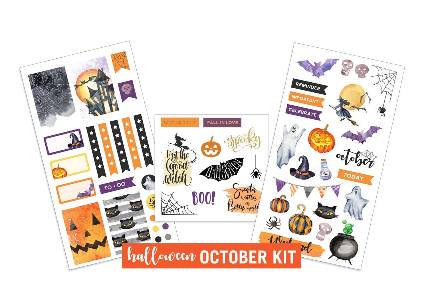  Planner Stickers - October Halloween、mySite、ghnorth