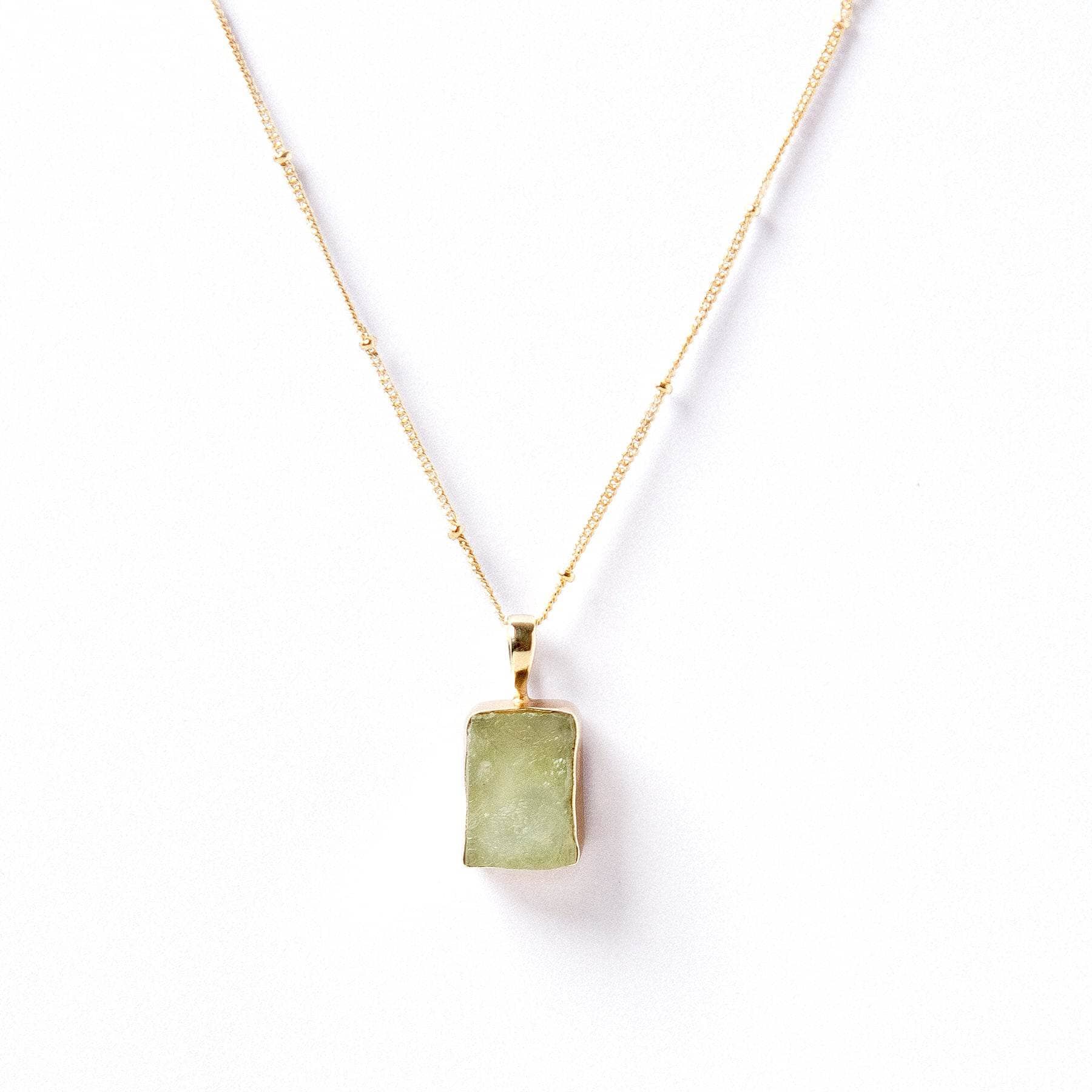 Prehnite Raw Crystal Necklace、mySite、hinf8tx79