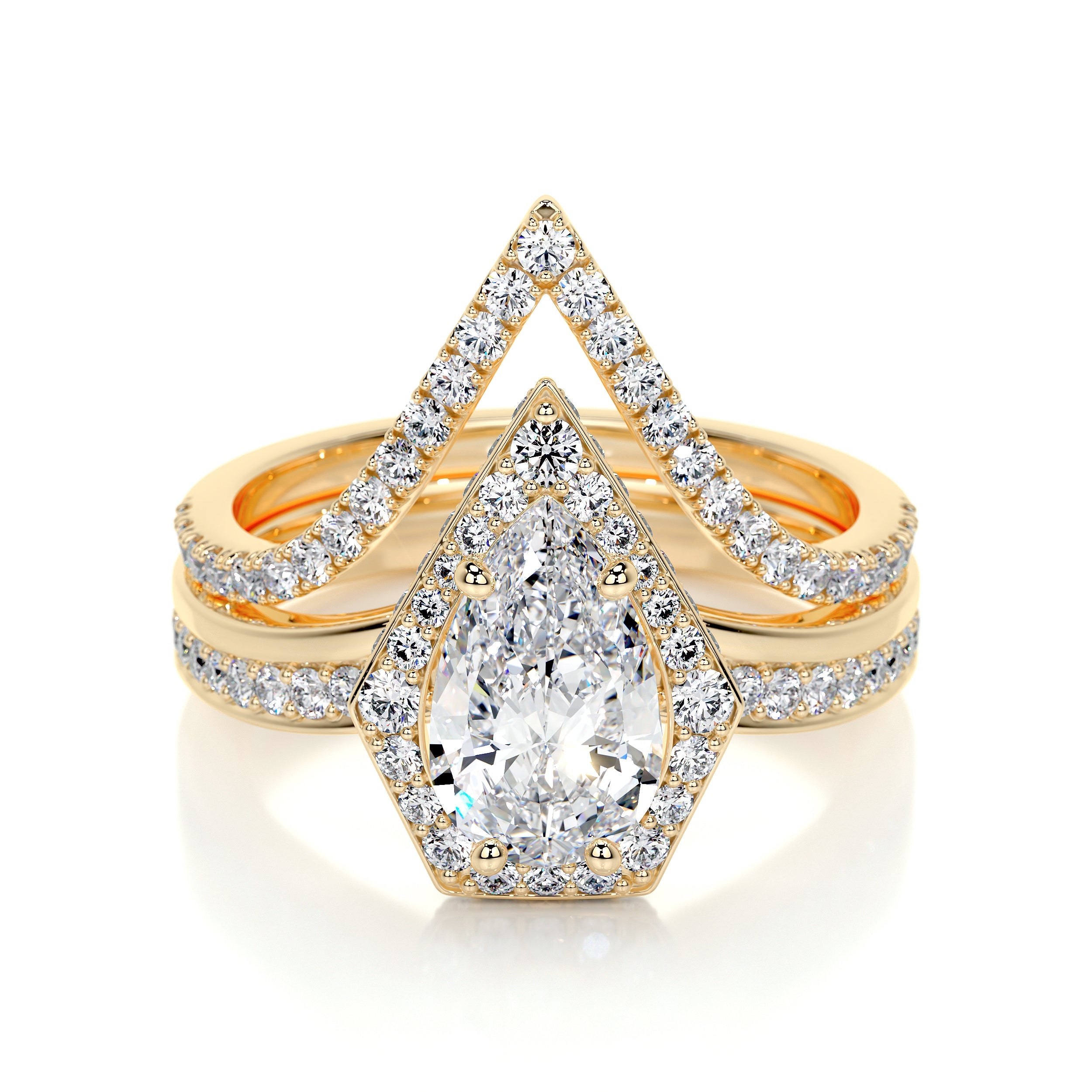 Kendall Lab Grown Diamond Bridal Set -18K Yellow Gold、mySite、hinf8tx79