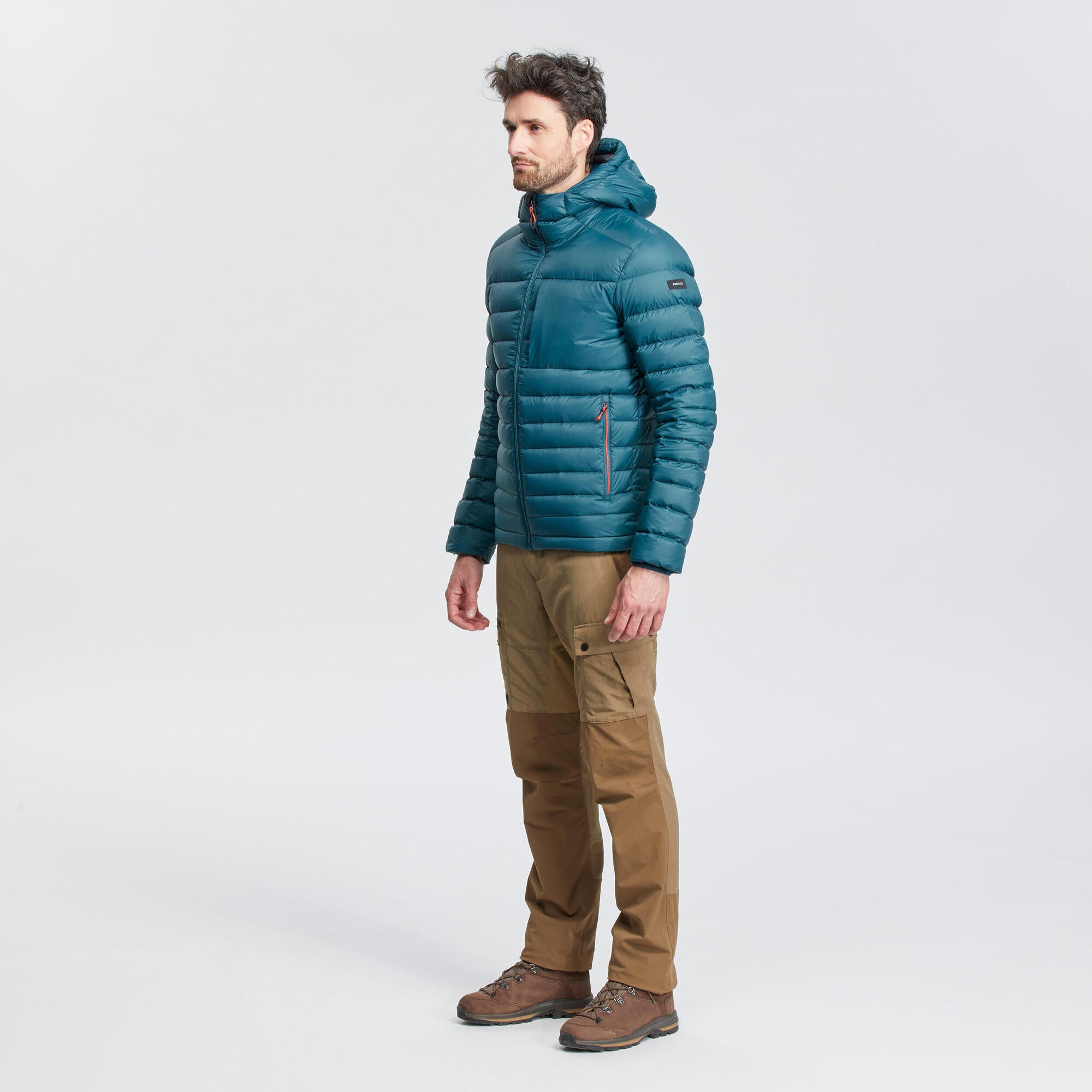 Forclaz Men's mountain and Backpacking padded and hooded jacket - MT500 14°F