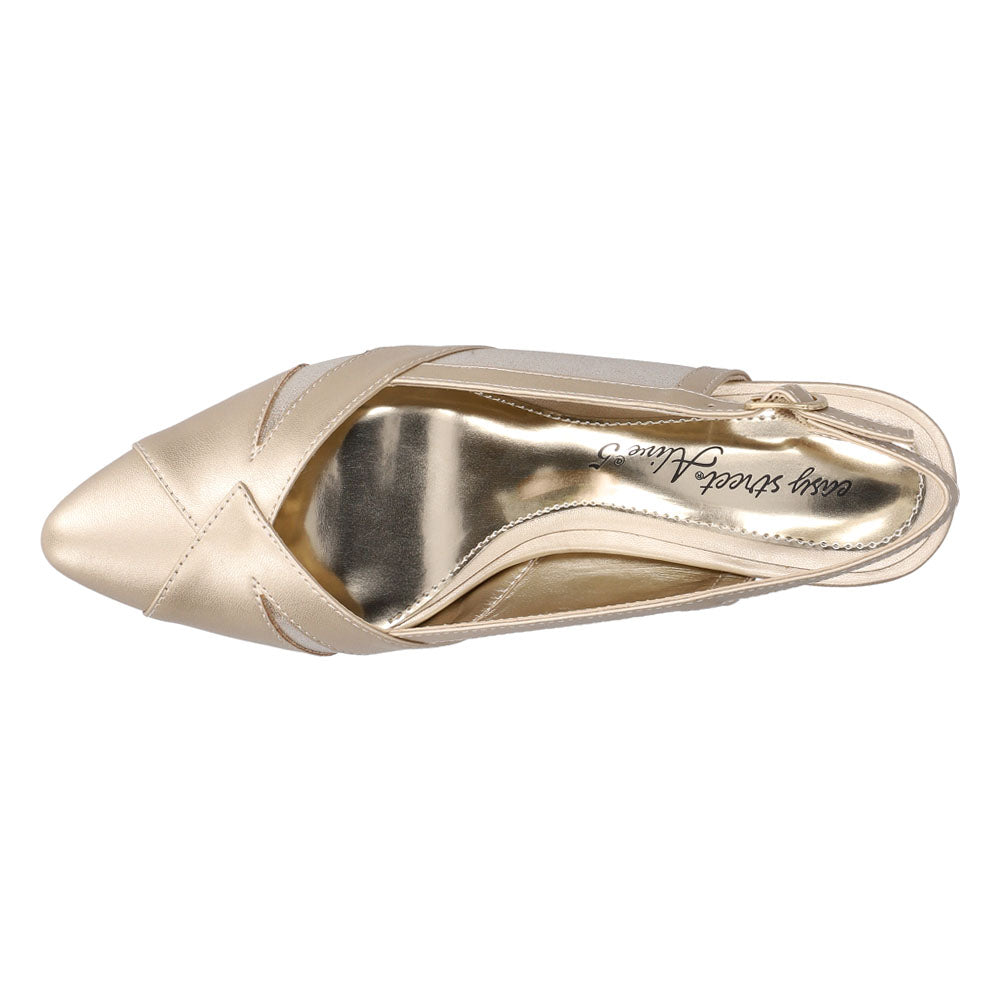 Avena Metallic Pointed Toe Slingback Pumps、mySite、gtrtttuynbv