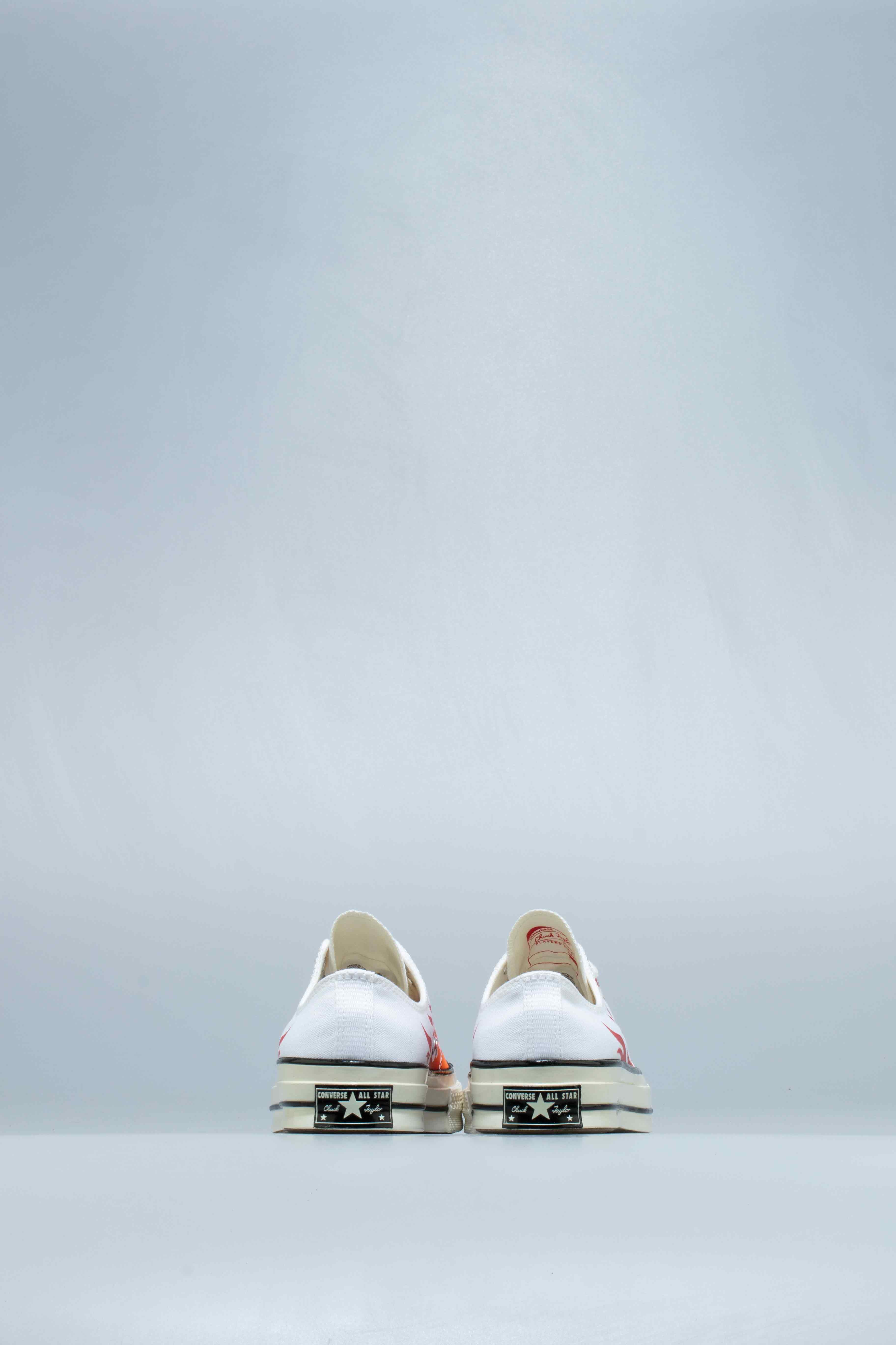 Chuck 70 Archive Print Low Top Mens Lifestyle Shoe - White/Red、mySite、dreamappss