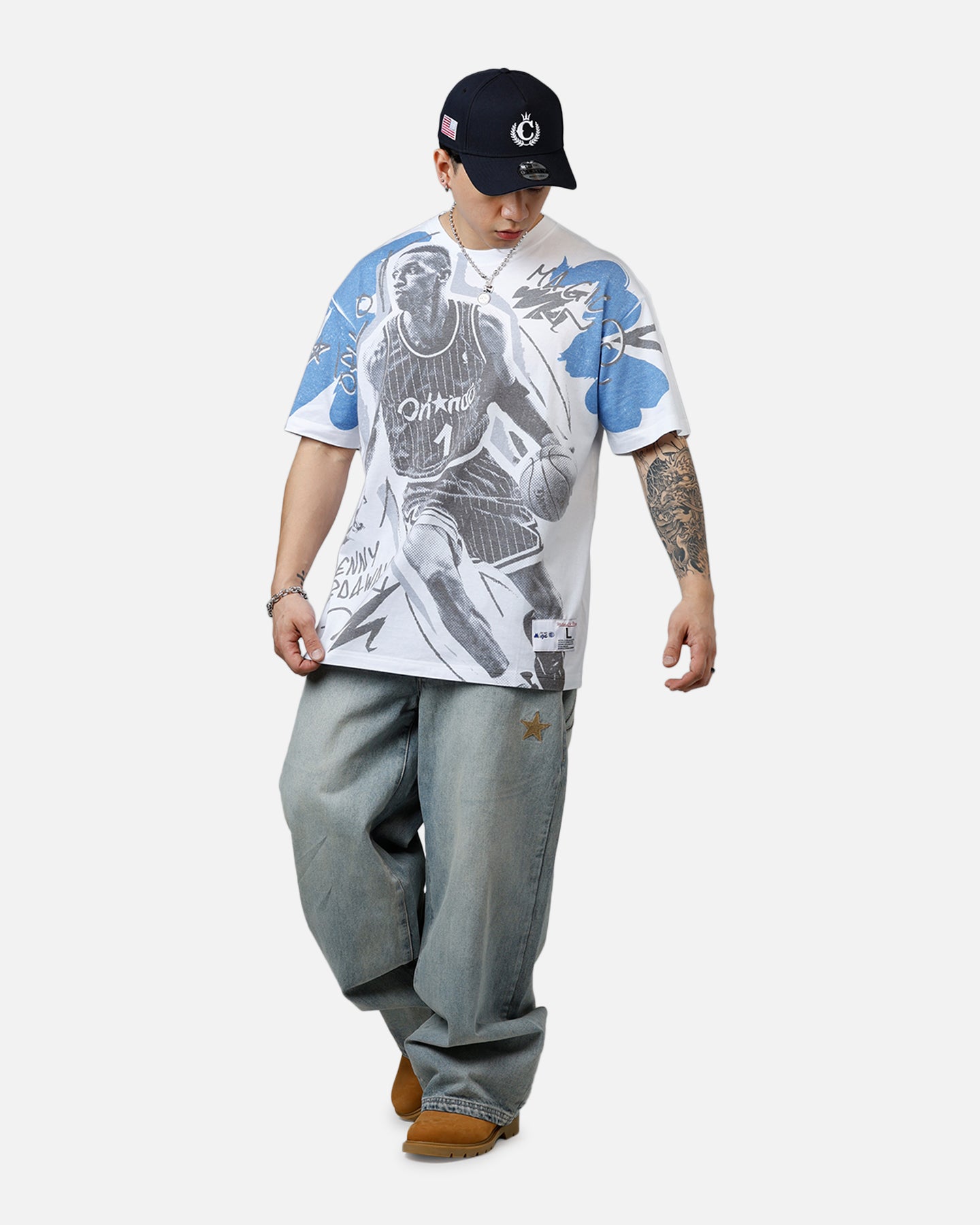 Mitchell & Ness Penny Hardaway Showstopper T-Shirt Blue、mySite、zt4zffjzw