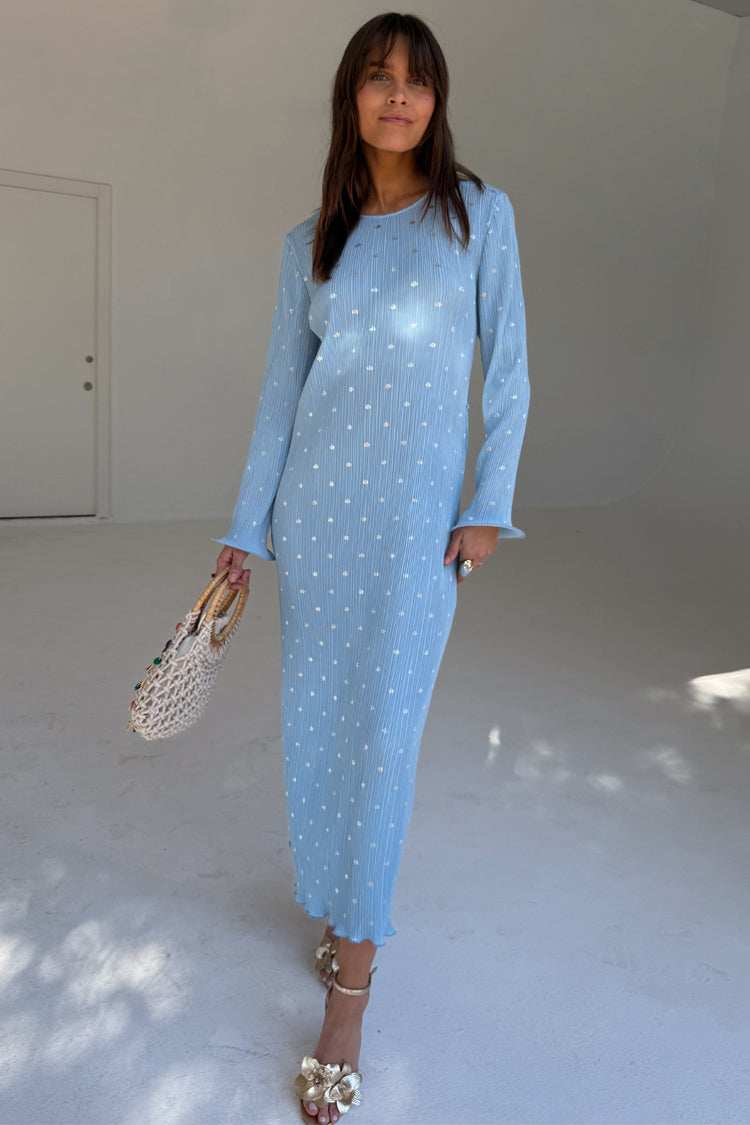 Blue Plisse Chloe Dress、mySite、solidvoid