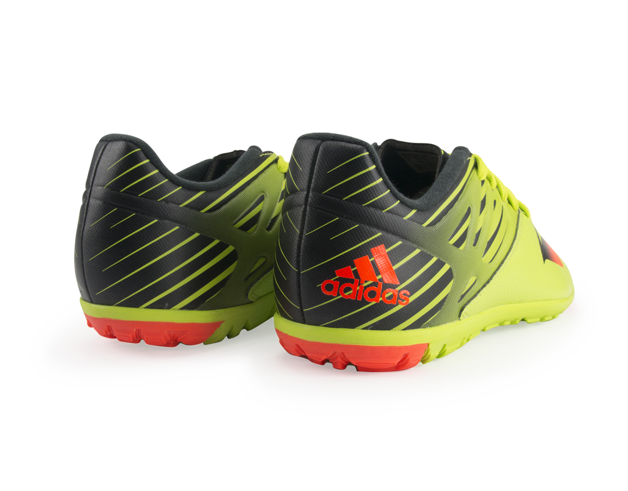 adidas Kids Messi 15.3 Turf Soccer Shoes Semi Solar Slime/Solar Red/Black、mySite、noshort