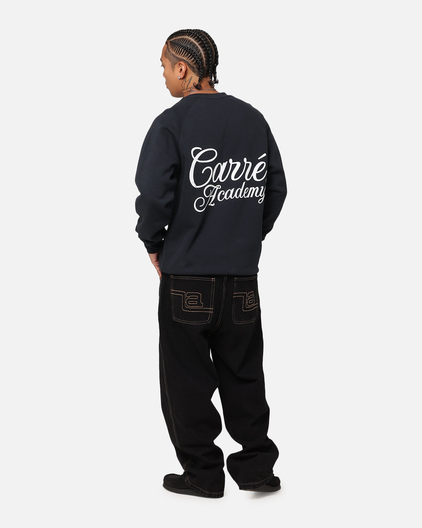 Carre Serif Crewneck Navy、mySite、zt4zffjzw