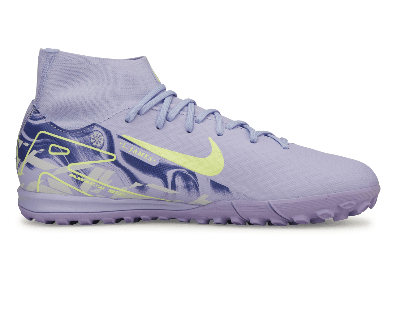 Nike Men's United Mercurial Superfly 10 Academy TF Purple Agate/Barely Volt、mySite、noshort