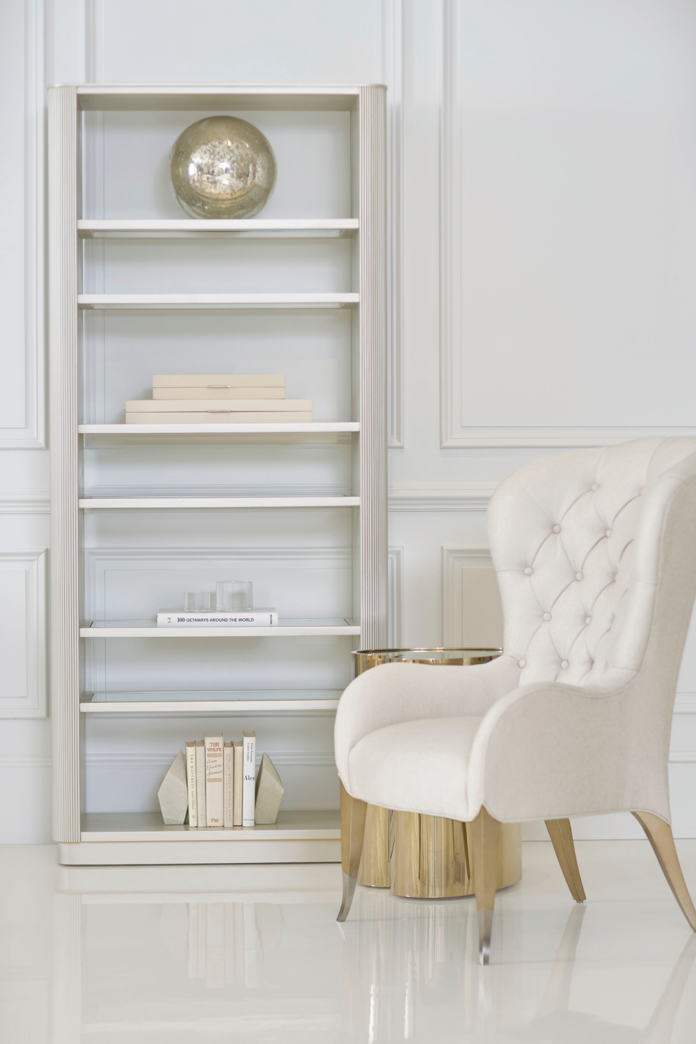 White Wooden Bookcase | Caracole Higher Love、mySite、neckold